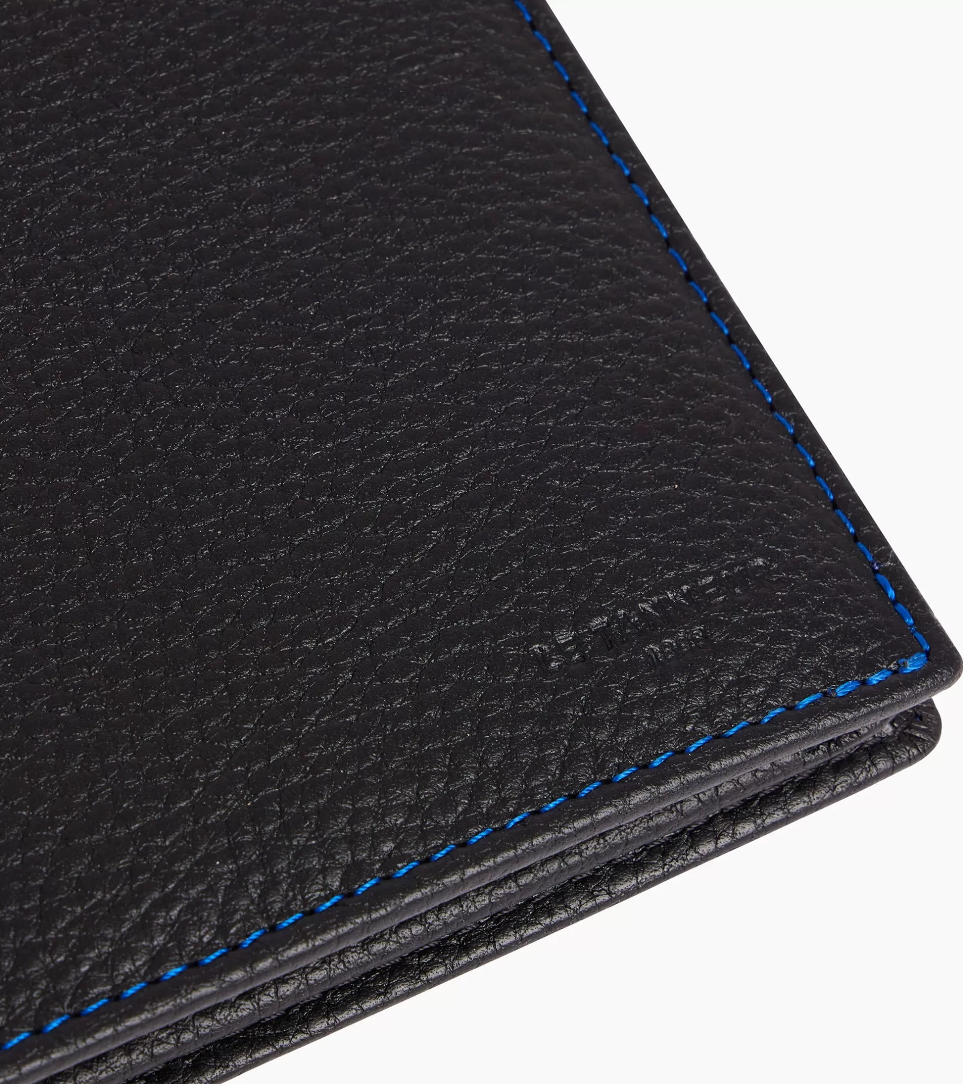 Homme Le Tanneur Portefeuille horizontal zippé 2 volets Charles en cuir grainé - Black Le Bleu