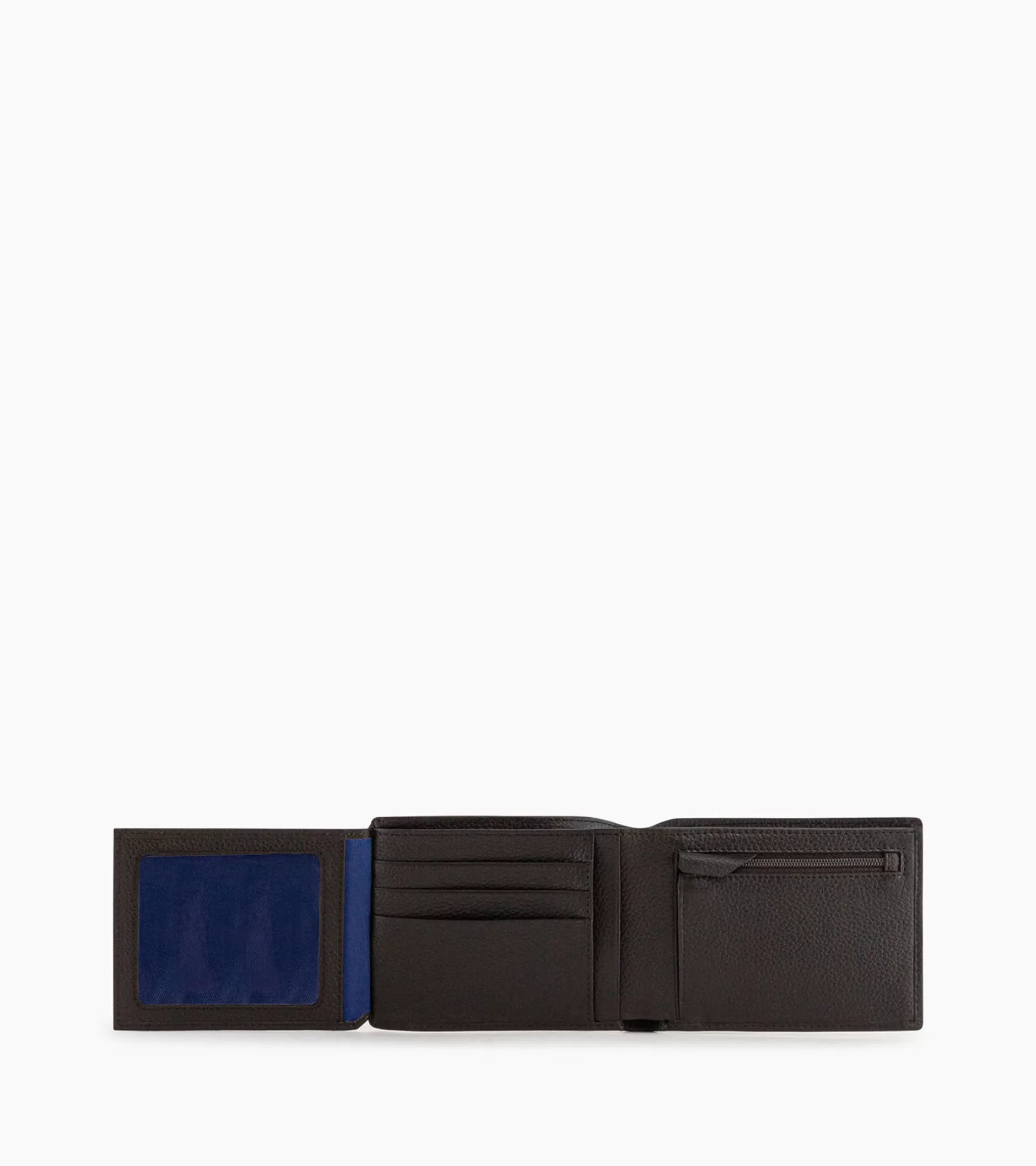 Homme Le Tanneur Portefeuille horizontal zippé 2 volets Charles en cuir grainé - Brown Coffee Chalk White