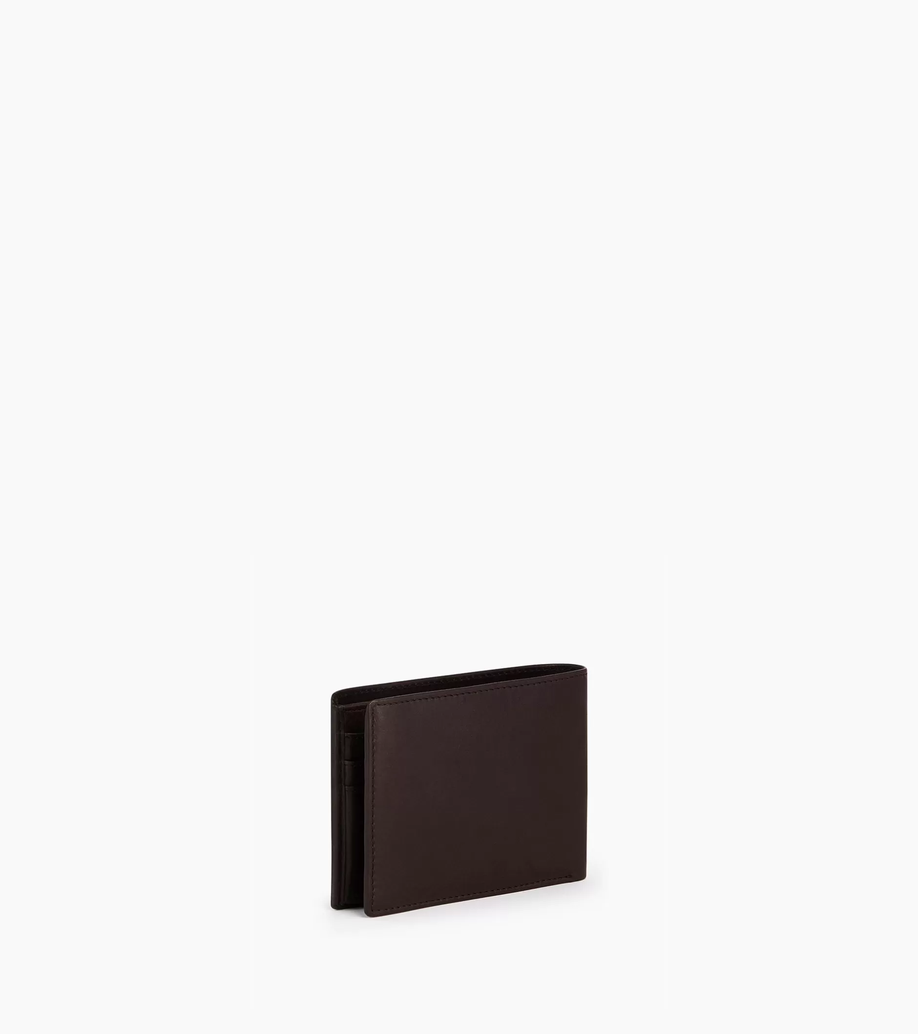 Homme Le Tanneur Portefeuille horizontal zippé 2 volets en cuir huilé - Brown