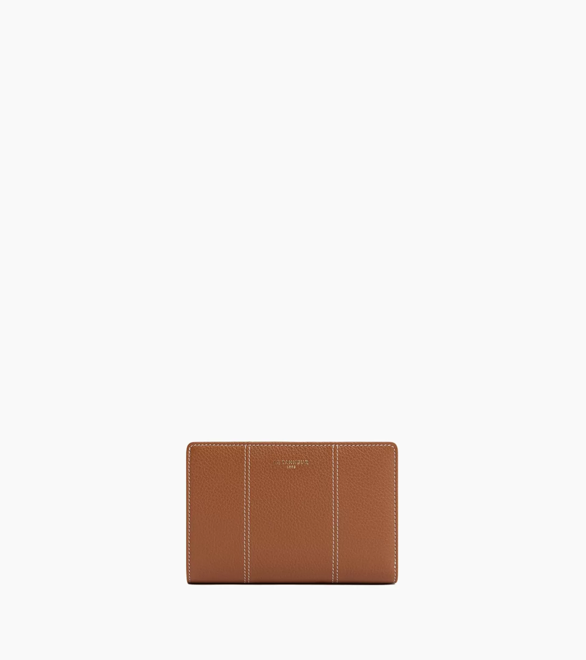Femme Le Tanneur Portefeuille moyen modèle Juliette en cuir grainé - Brown Tan