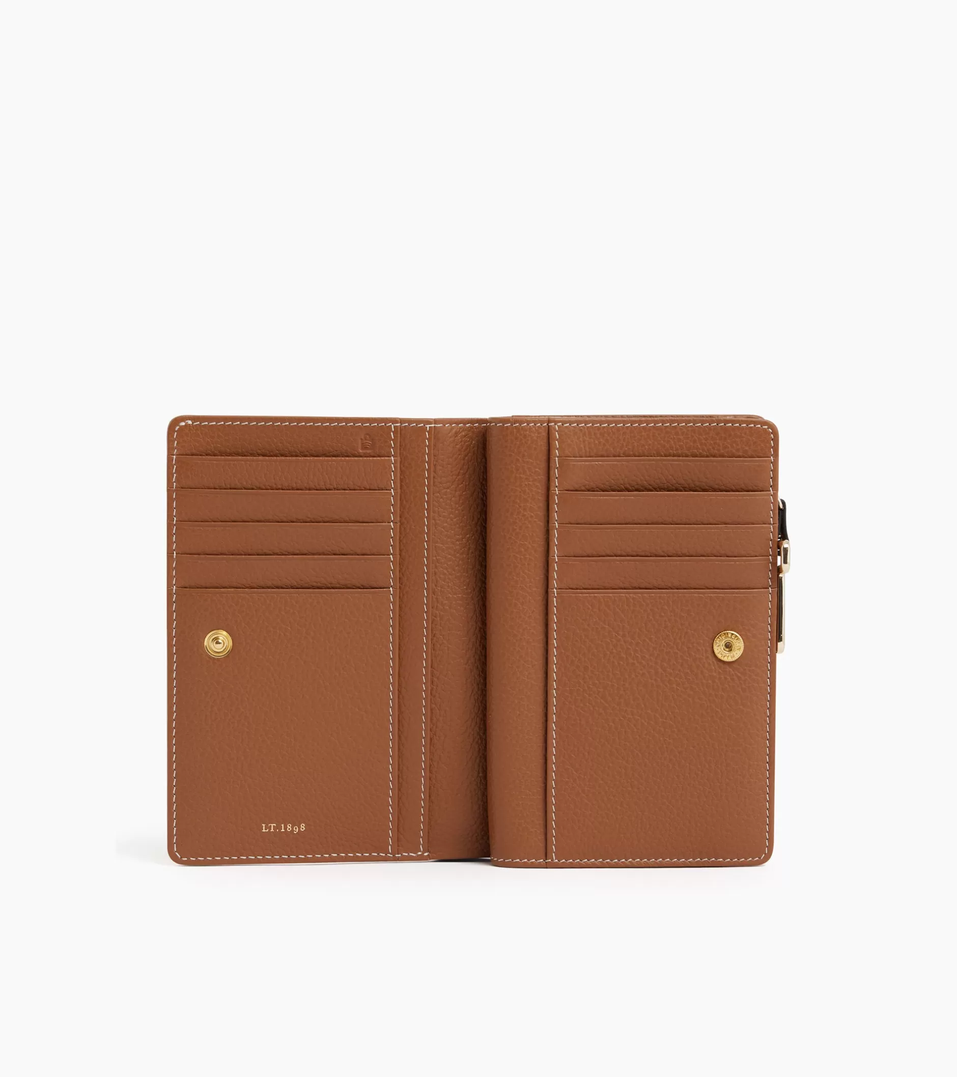 Femme Le Tanneur Portefeuille moyen modèle Juliette en cuir grainé - Brown Tan