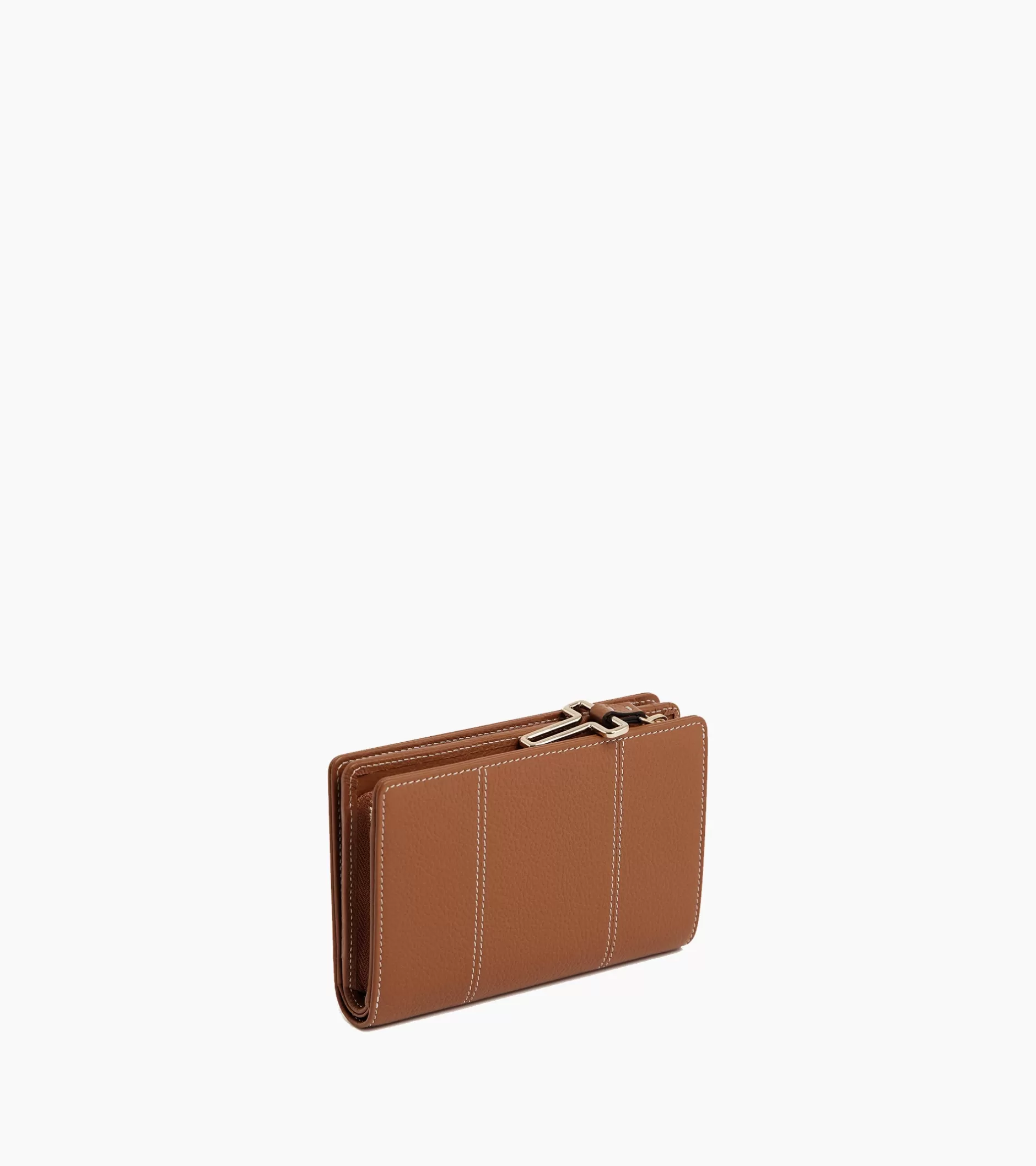 Femme Le Tanneur Portefeuille moyen modèle Juliette en cuir grainé - Brown Tan