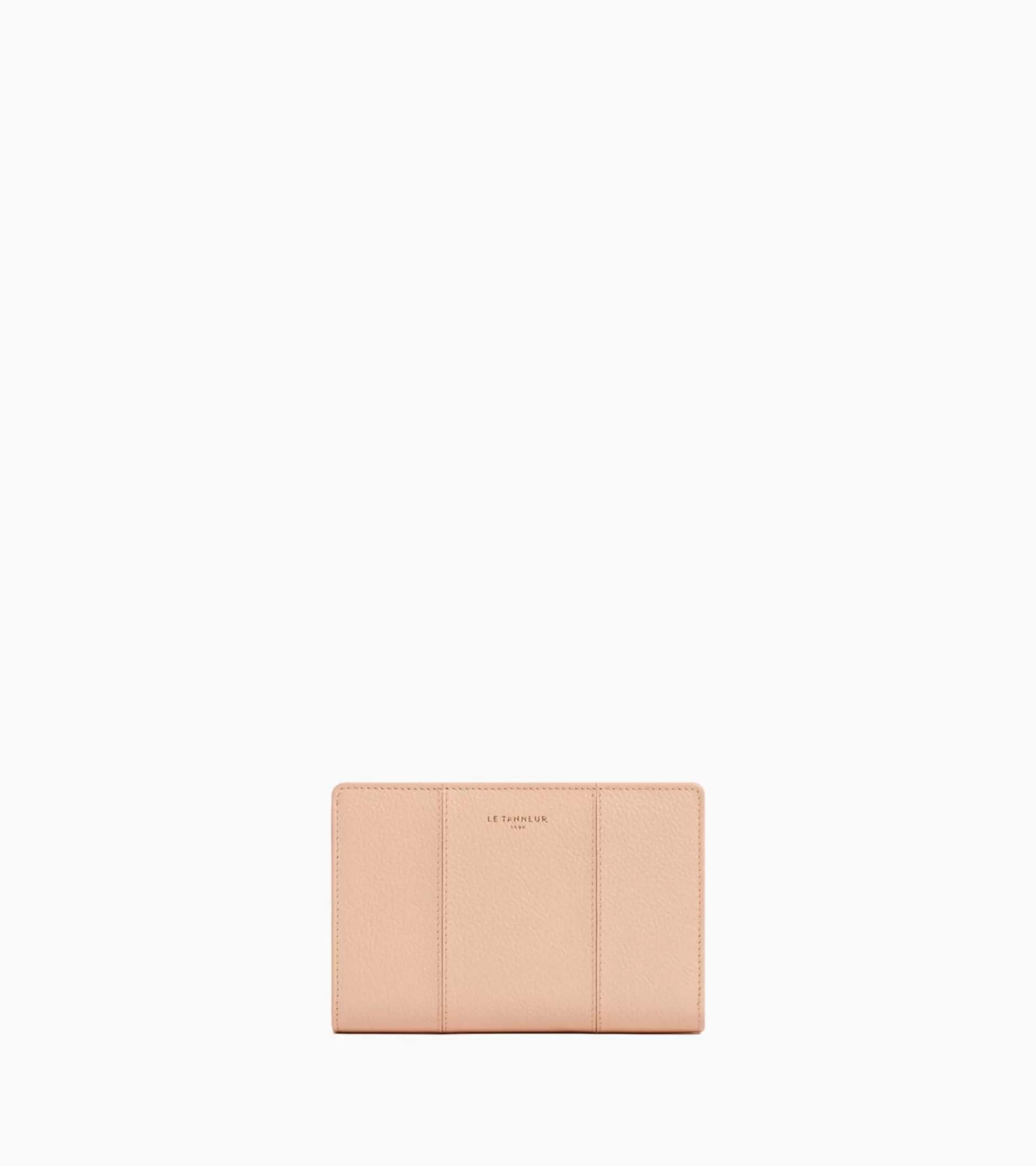 Femme Le Tanneur Portefeuille moyen modèle Juliette en cuir grainé - ROSE POUDRE