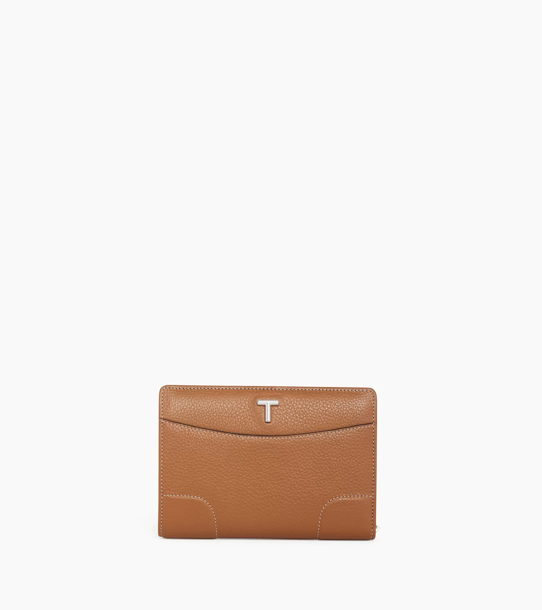 Femme Le Tanneur Portefeuille moyen modèle Romy en cuir grainé - Brown Tan
