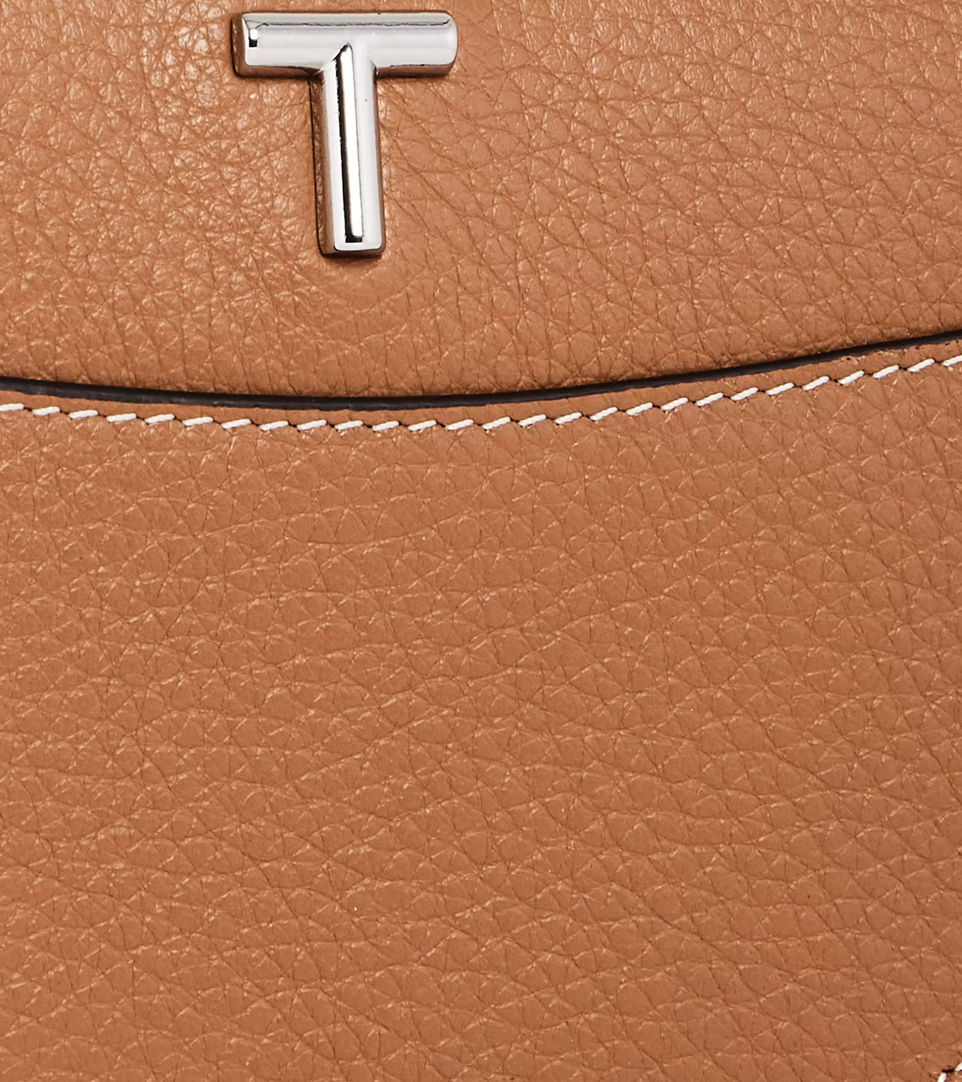 Femme Le Tanneur Portefeuille moyen modèle Romy en cuir grainé - Brown Tan
