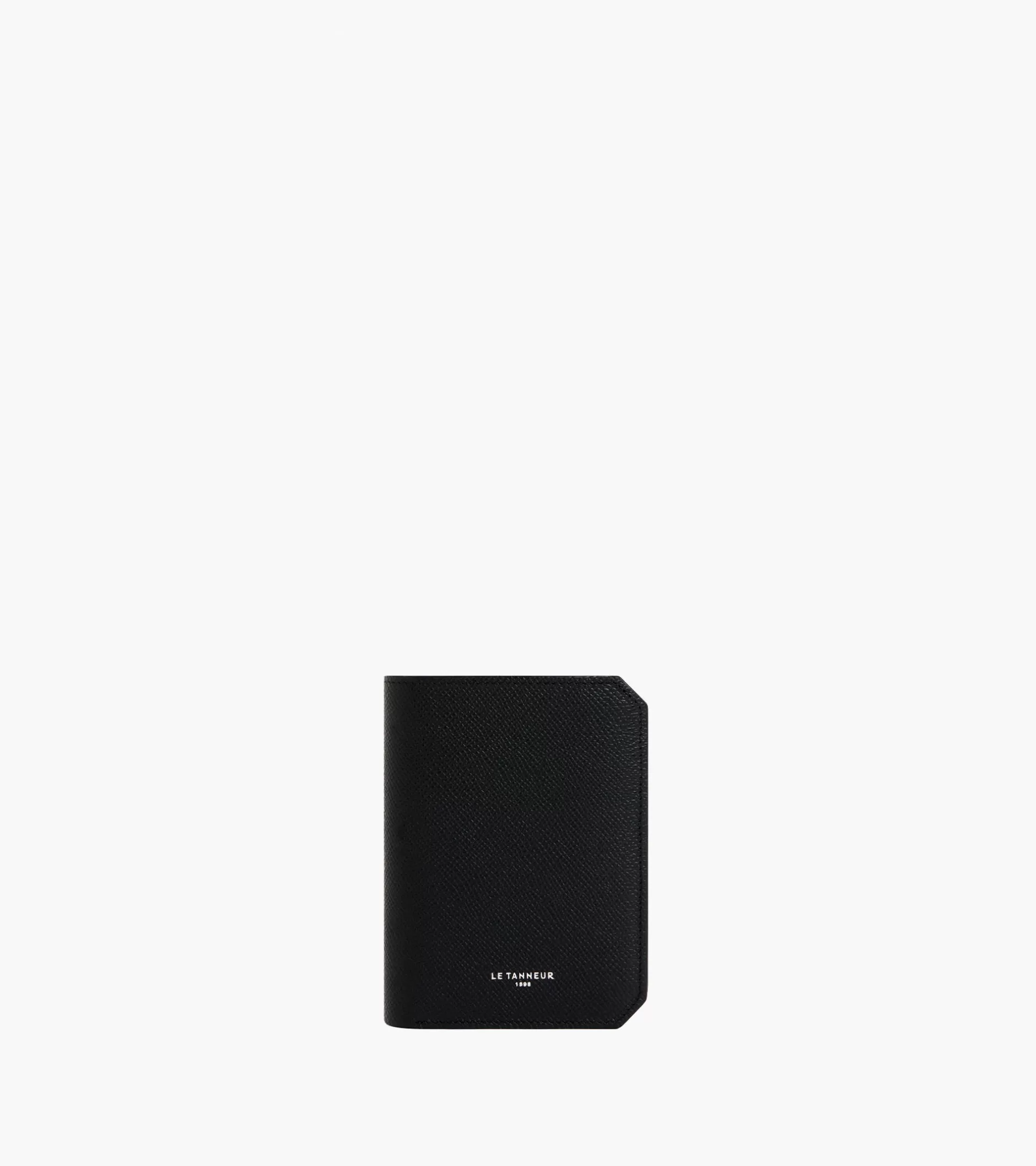 Homme Le Tanneur Portefeuille vertical 2 volets Gaston en cuir grain croisé - Black
