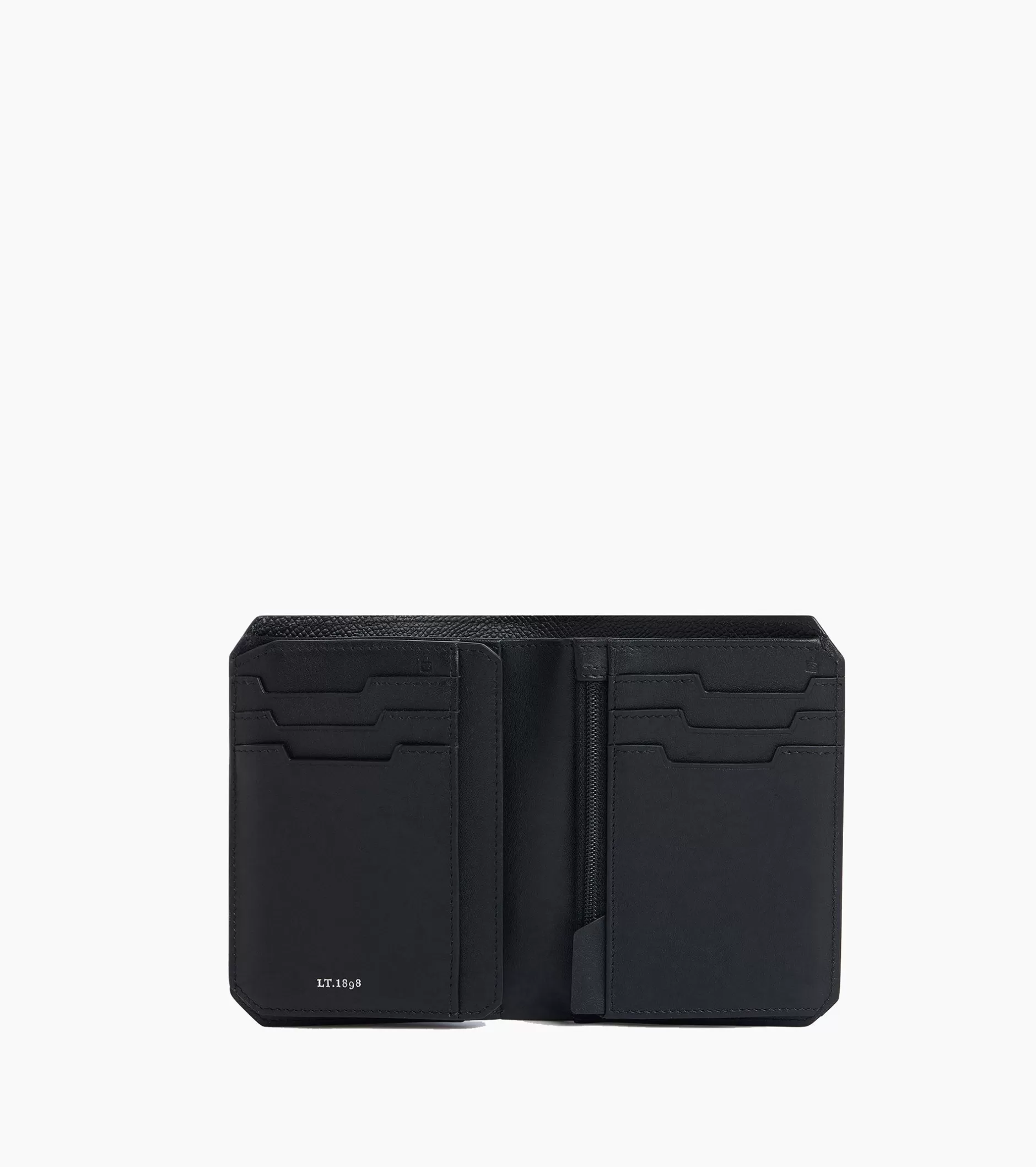 Homme Le Tanneur Portefeuille vertical 2 volets Gaston en cuir grain croisé - Black