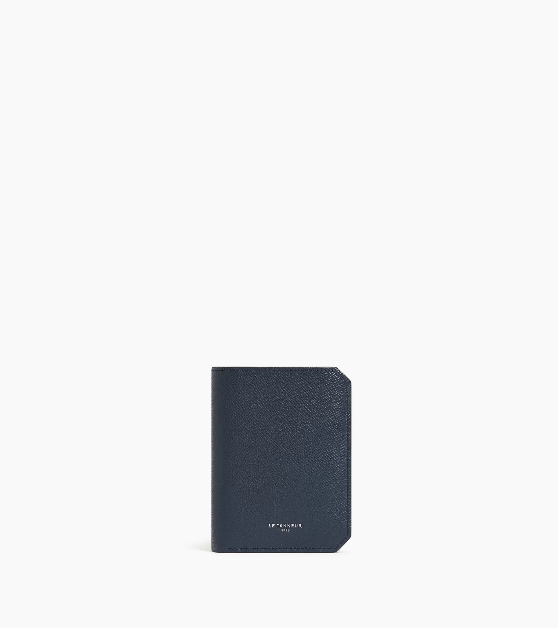 Homme Le Tanneur Portefeuille vertical 2 volets Gaston en cuir grain croisé - CREPUSCULE
