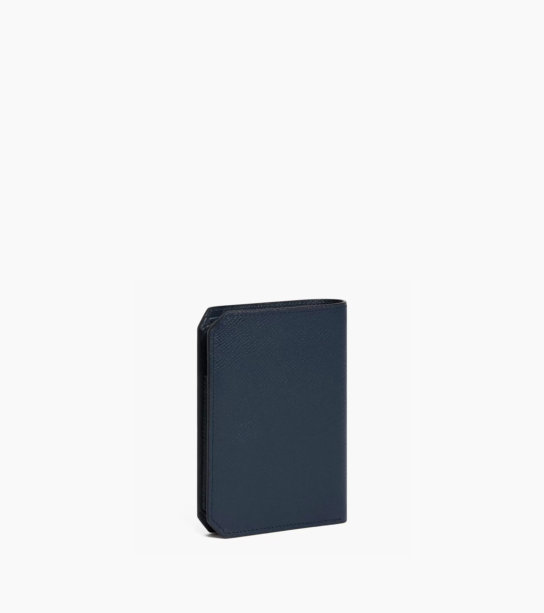 Homme Le Tanneur Portefeuille vertical 2 volets Gaston en cuir grain croisé - CREPUSCULE