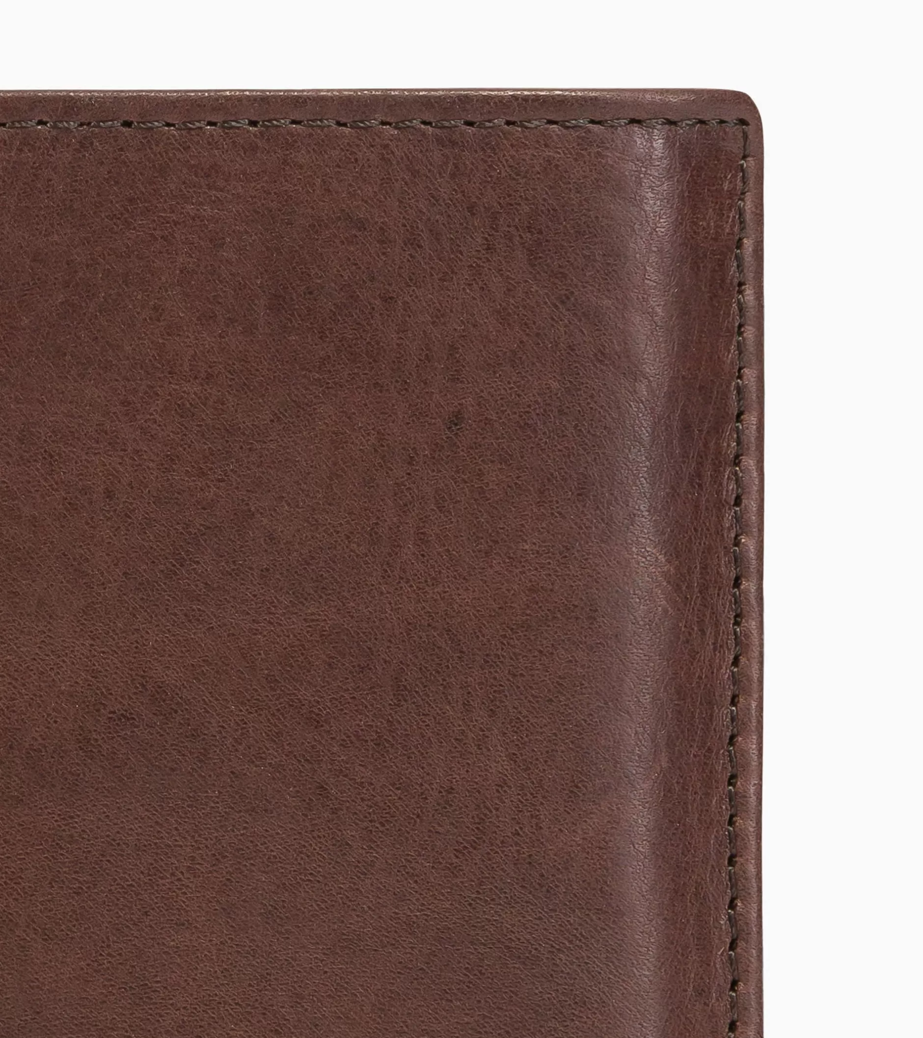 Homme Le Tanneur Portefeuille vertical moyen modèle zippé 3 volets en cuir huilé - Brown