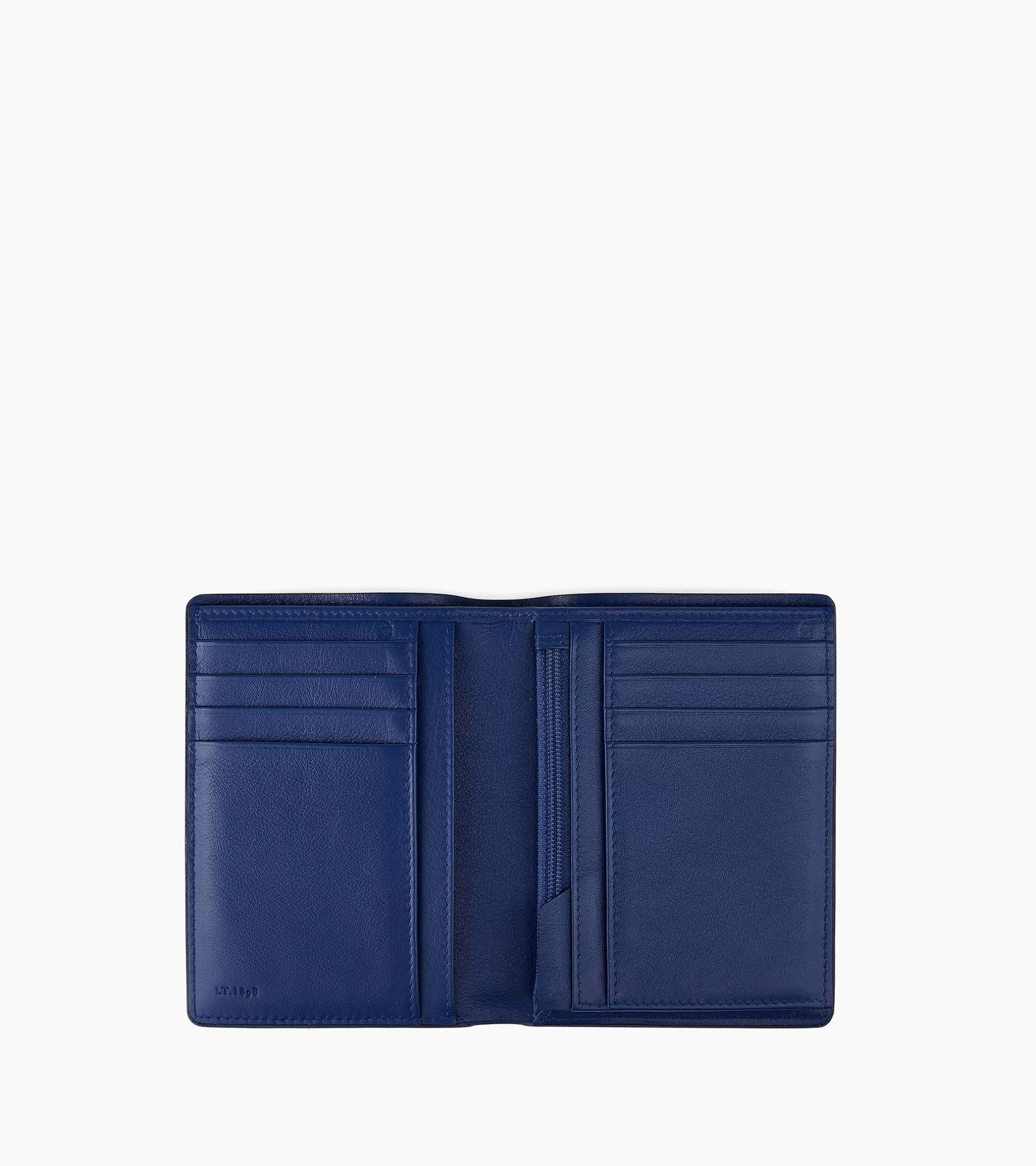 Homme Le Tanneur Portefeuille vertical poche monnaie zippée Augustin en cuir grainé - Black Le Bleu