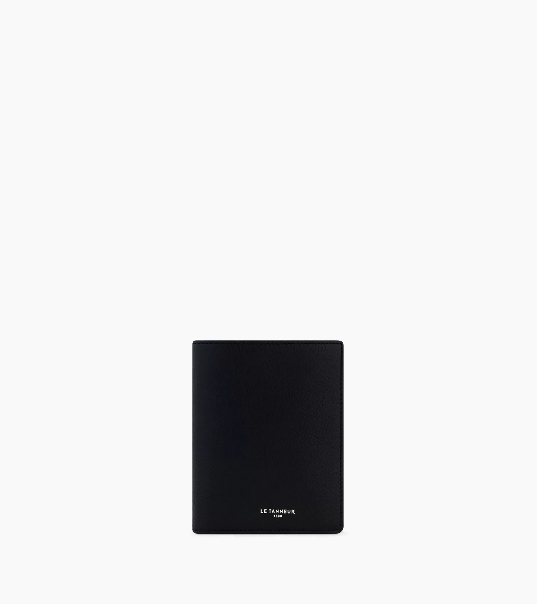 Homme Le Tanneur Portefeuille vertical zippé 2 volets Emile en cuir grainé - Black