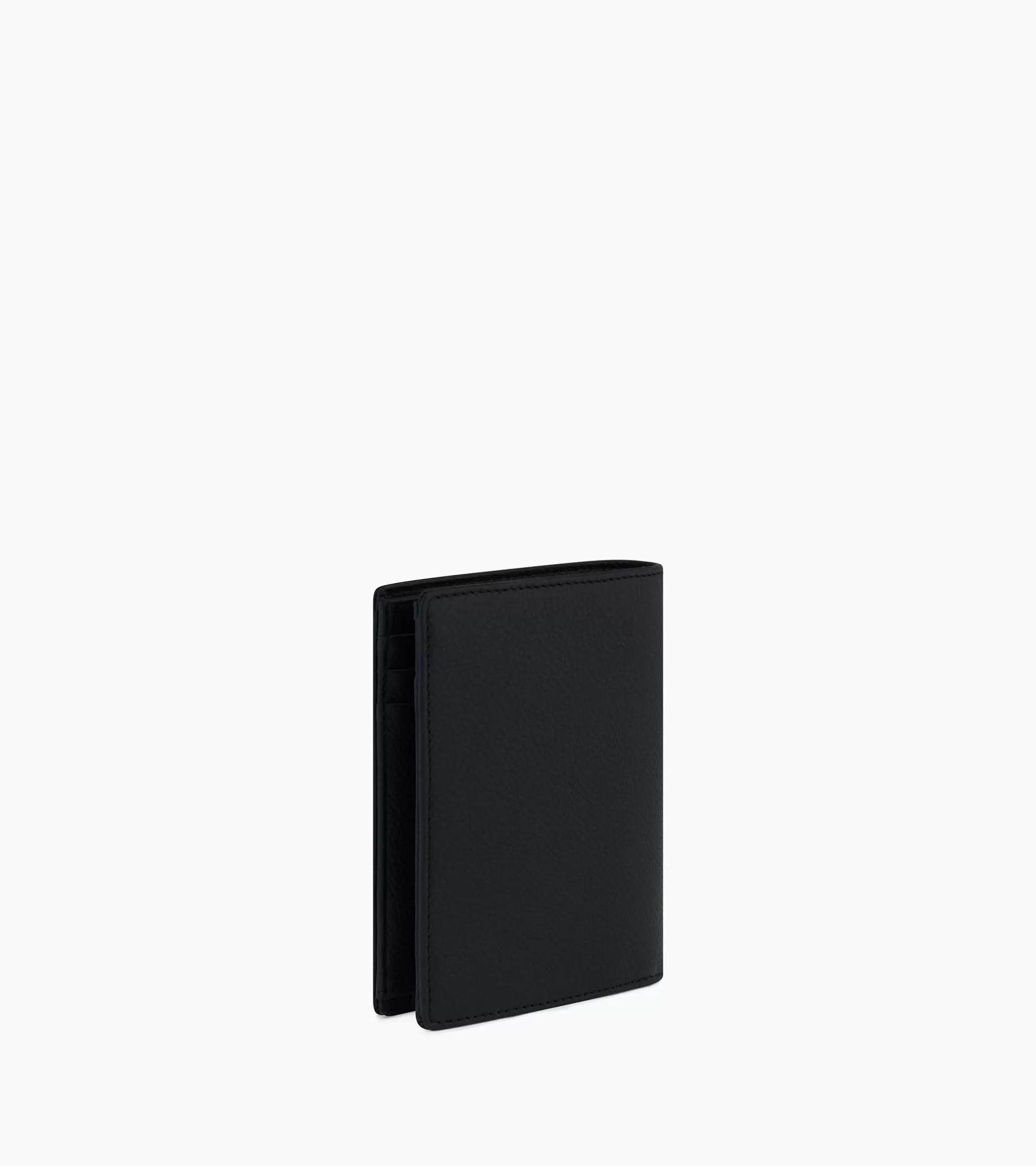 Homme Le Tanneur Portefeuille vertical zippé 2 volets Emile en cuir grainé - Black