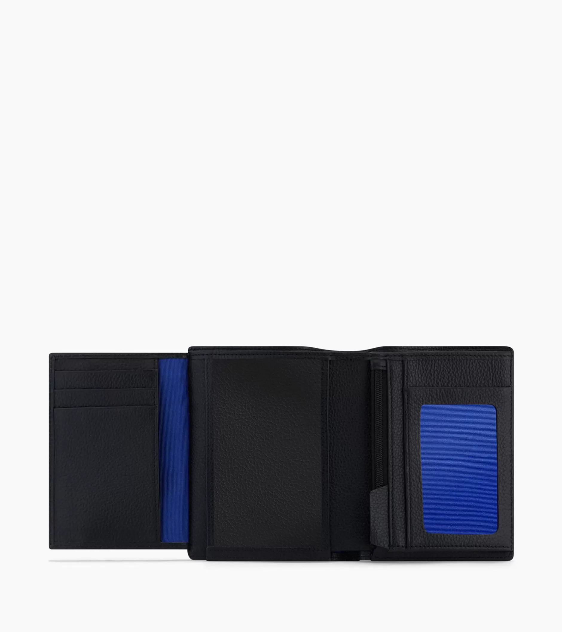 Homme Le Tanneur Portefeuille vertical zippé 2 volets Emile en cuir grainé - Black