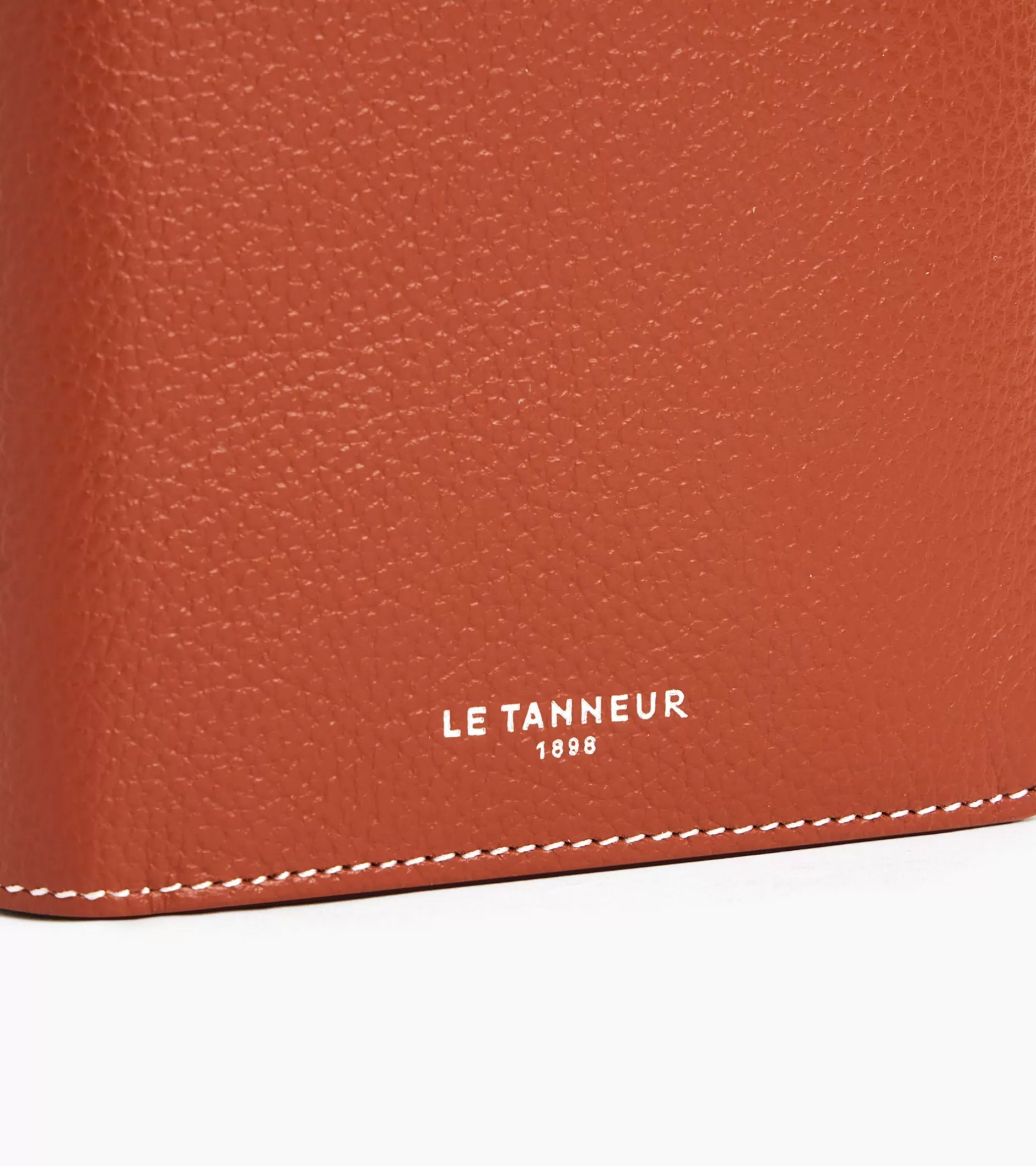 Homme Le Tanneur Portefeuille vertical zippé 2 volets Emile en cuir grainé - Mahogany Brown