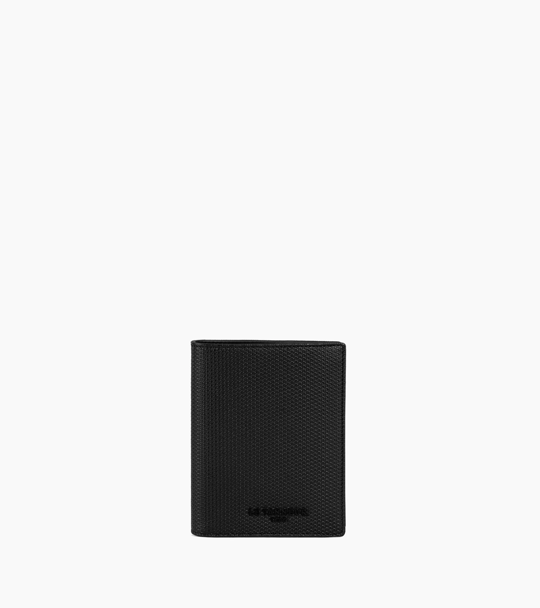 Homme Le Tanneur Portefeuille vertical zippé 2 volets Emile en cuir signature T - Black