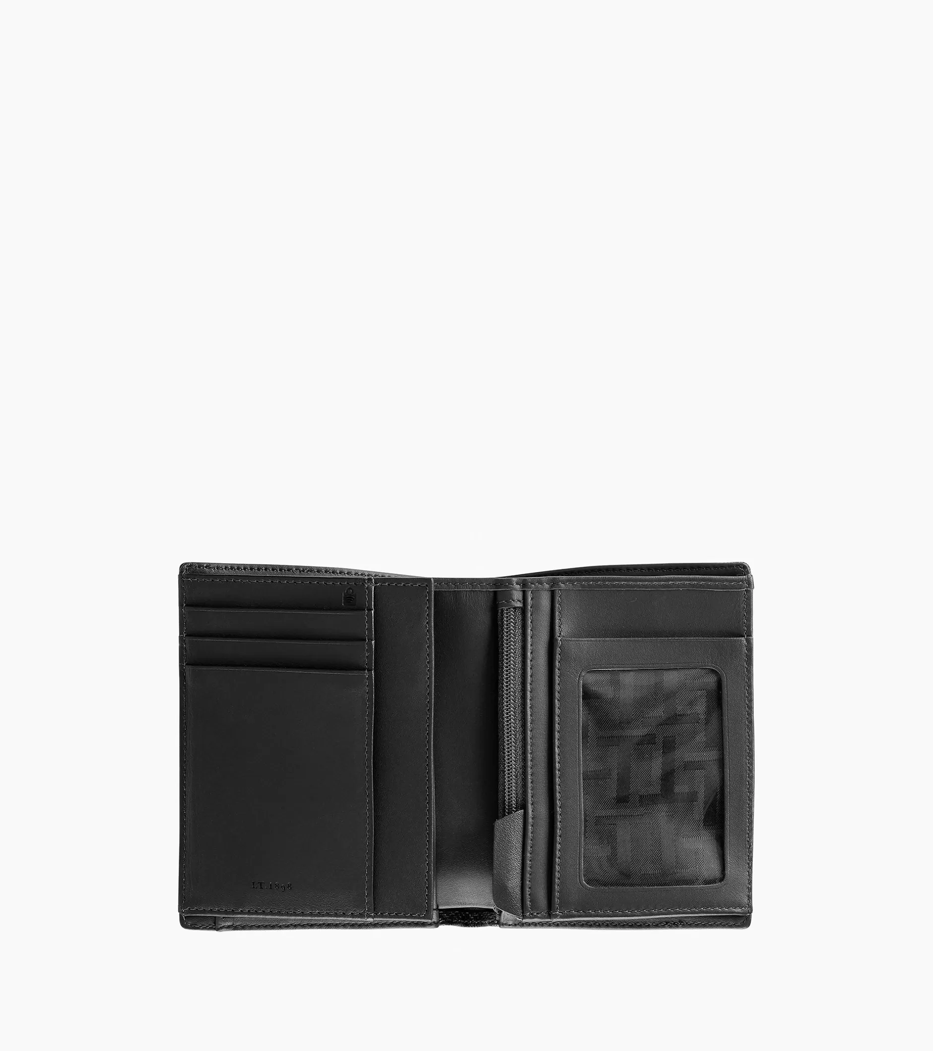 Homme Le Tanneur Portefeuille vertical zippé 2 volets Emile en cuir signature T - Black
