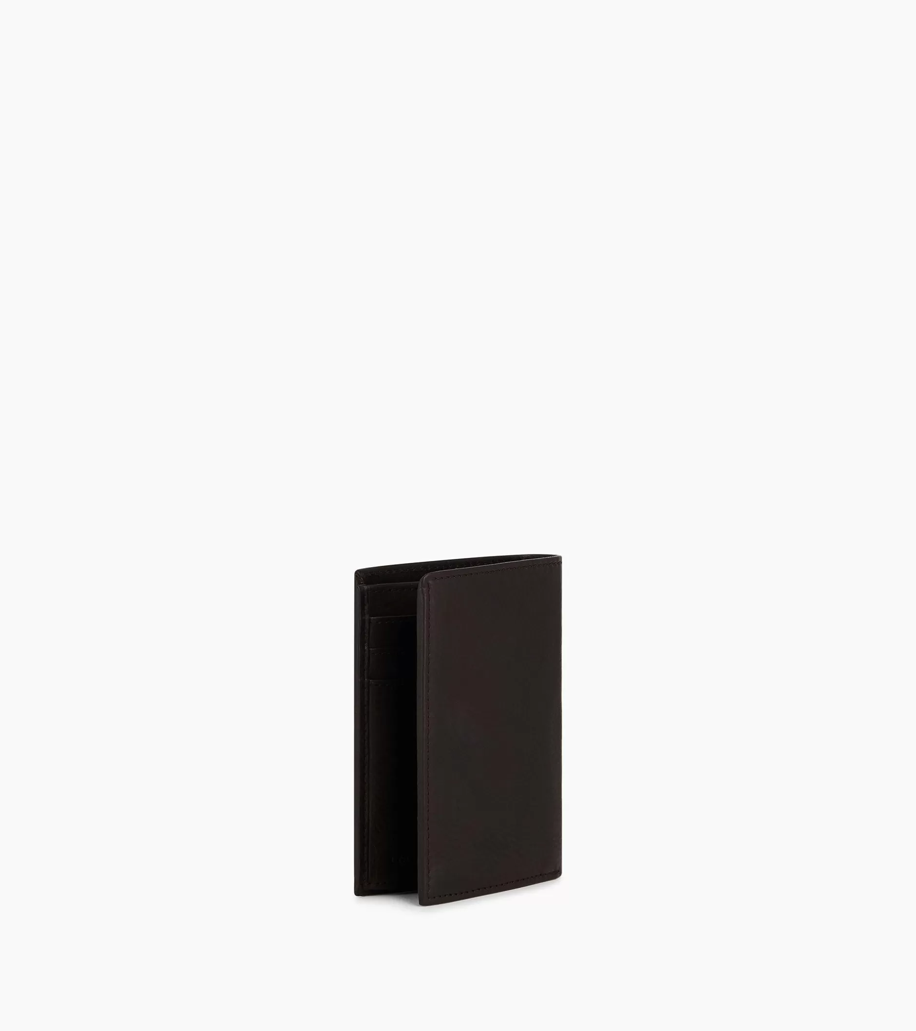 Homme Le Tanneur Portefeuille vertical zippé 2 volets Gary en cuir huilé - Brown