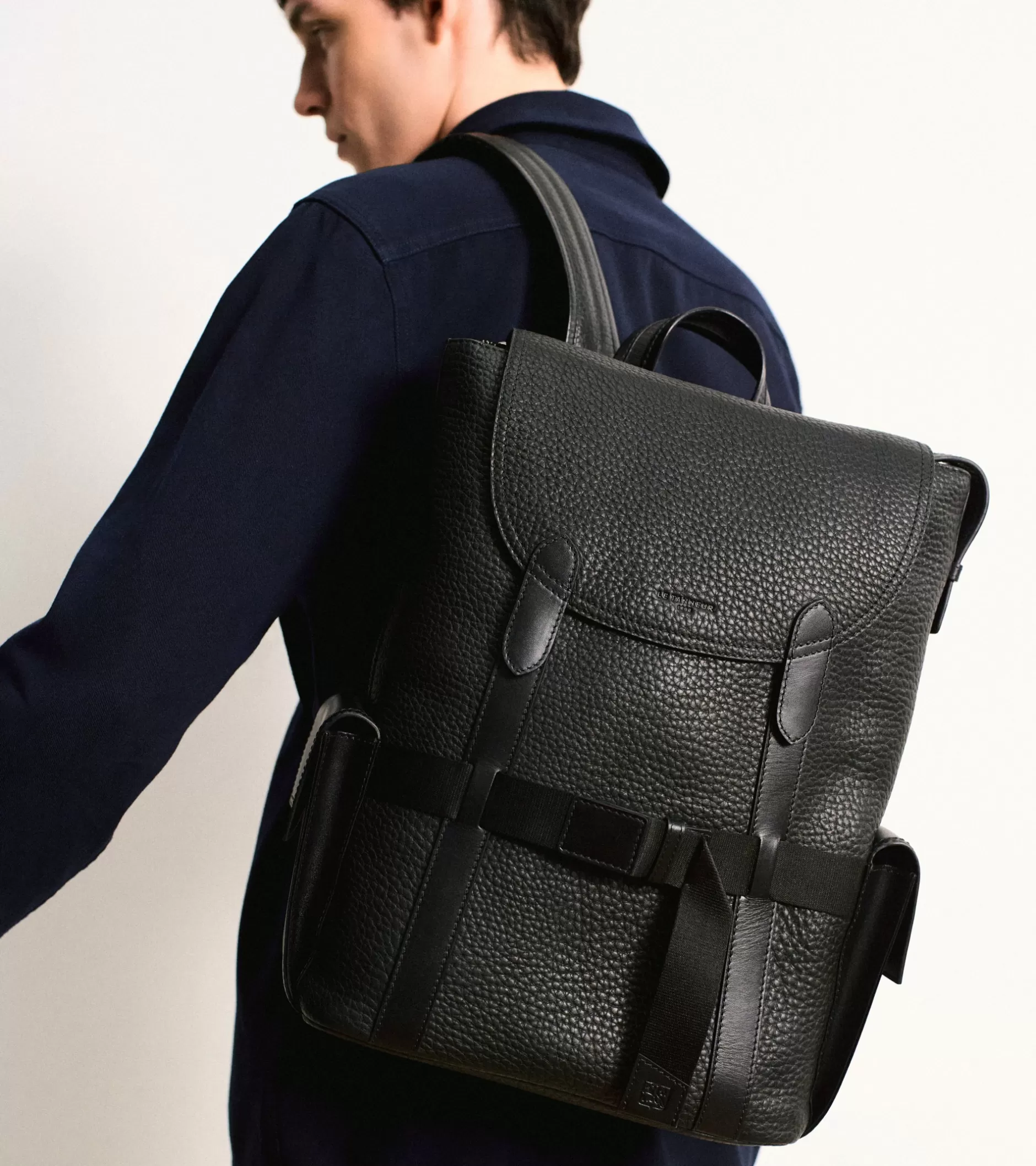 Femme Le Tanneur Sac à dos à rabat Noah en cuir grain buffle et cuir lisse - 1
