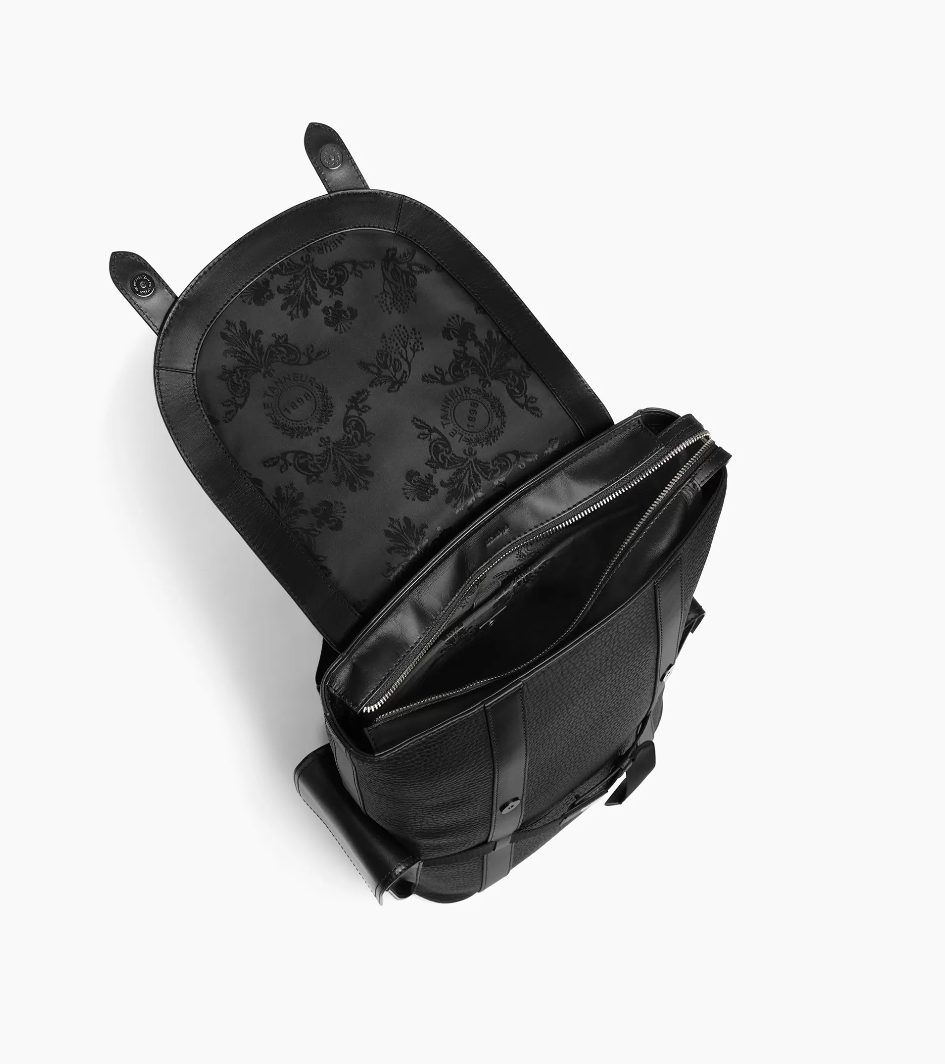Femme Le Tanneur Sac à dos à rabat Noah en cuir grain buffle et cuir lisse - 1