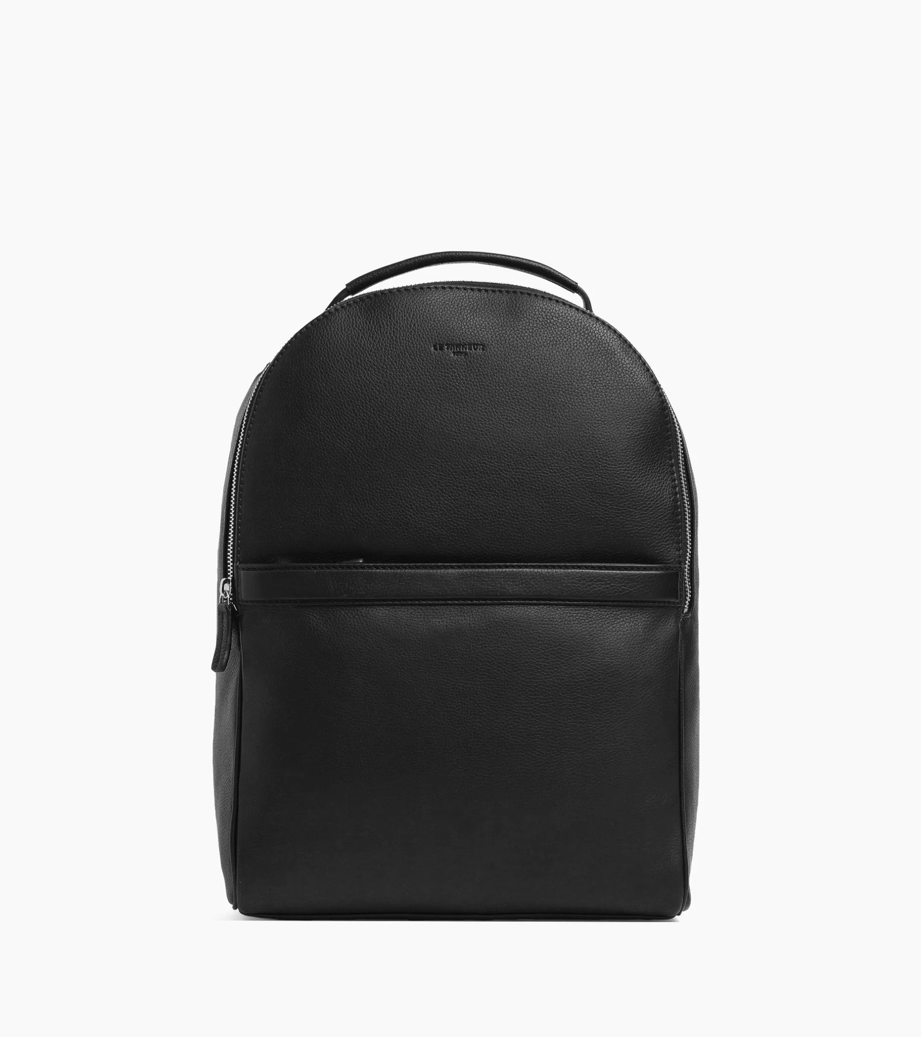 Femme Le Tanneur Sac à dos zippé Charles en cuir grainé - Black