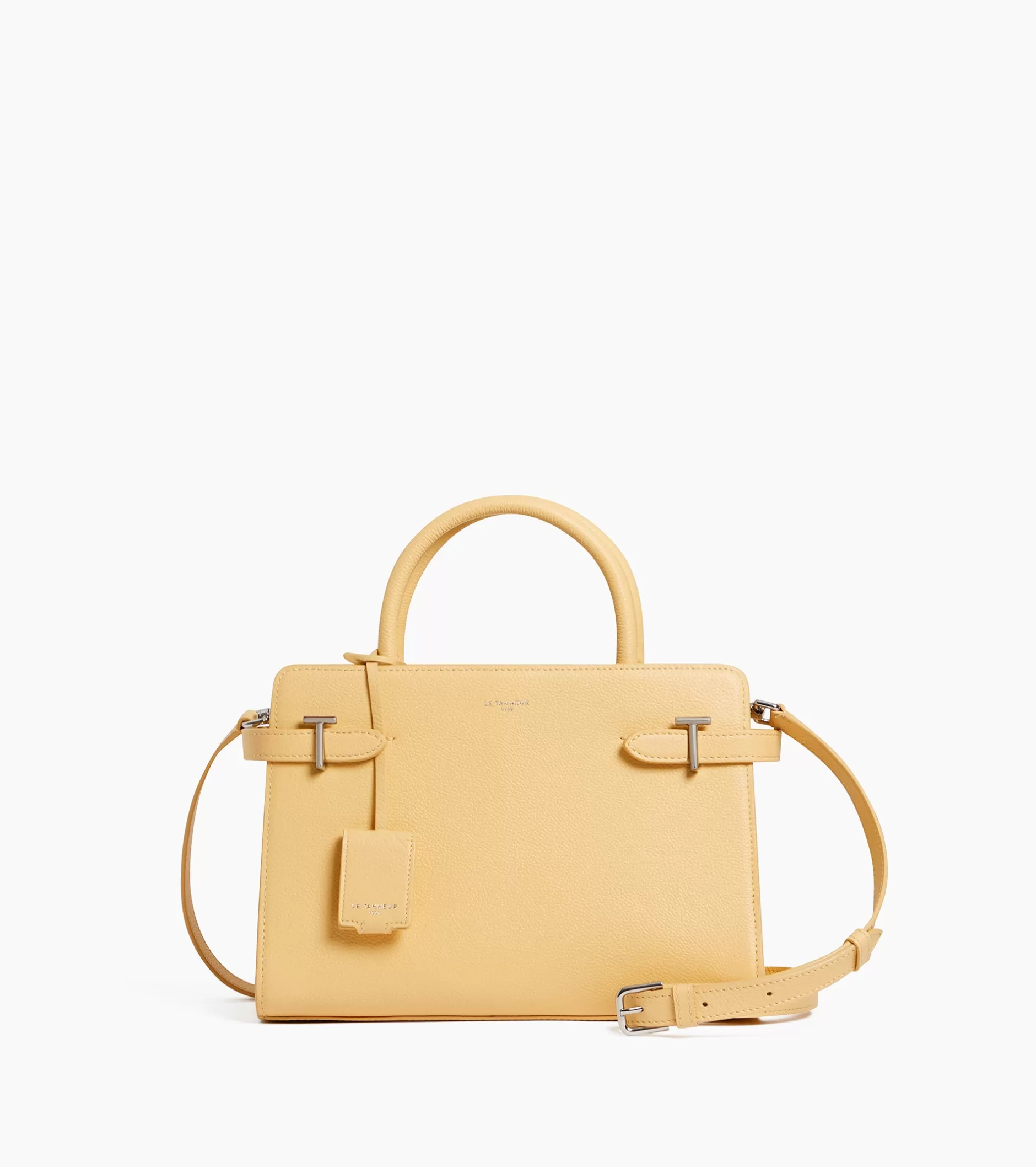 Femme Le Tanneur Sac à main moyen modèle Emilie en cuir grainé - AURORE