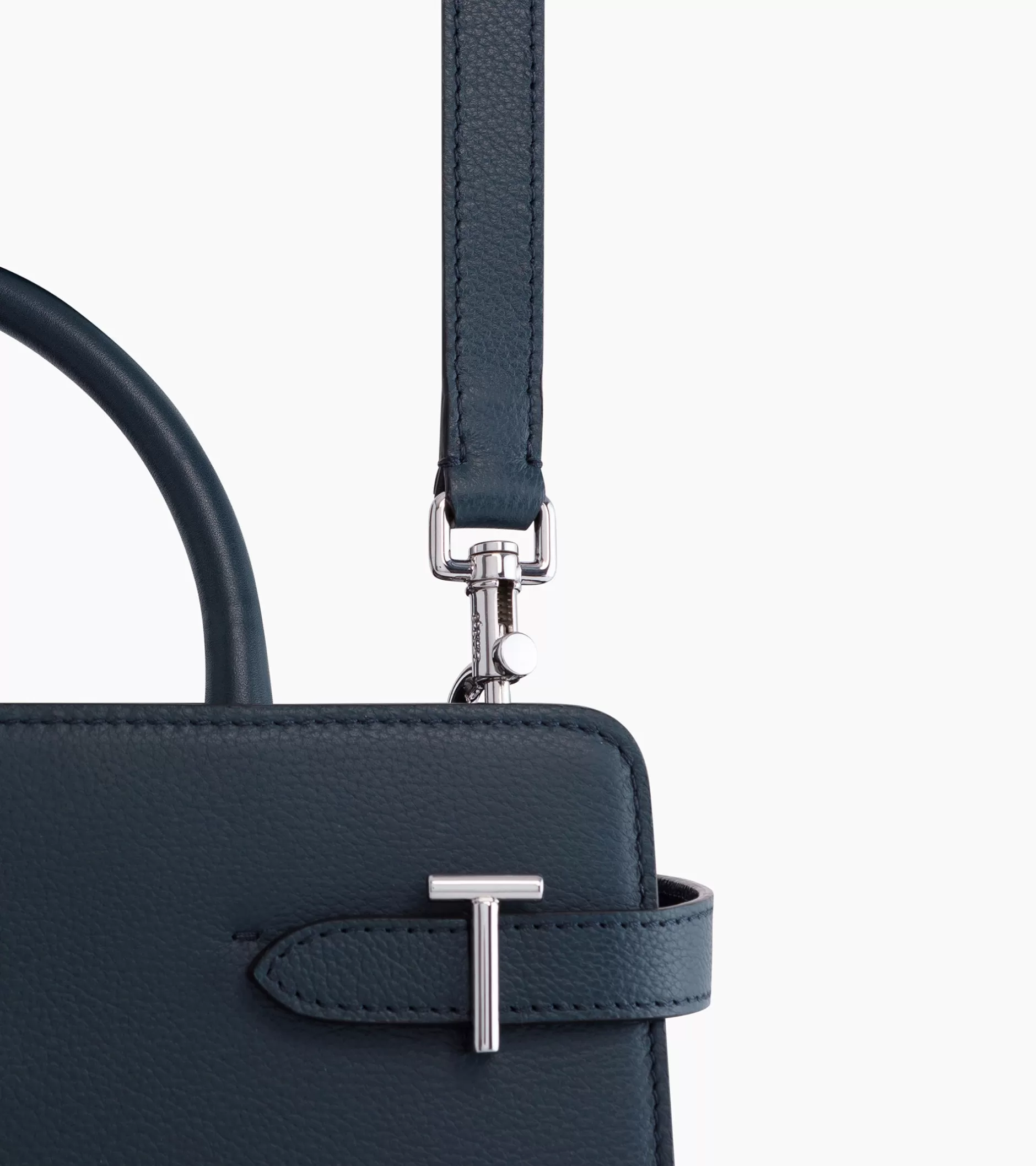 Femme Le Tanneur Sac à main moyen modèle Emilie en cuir grainé - Twilight Blue