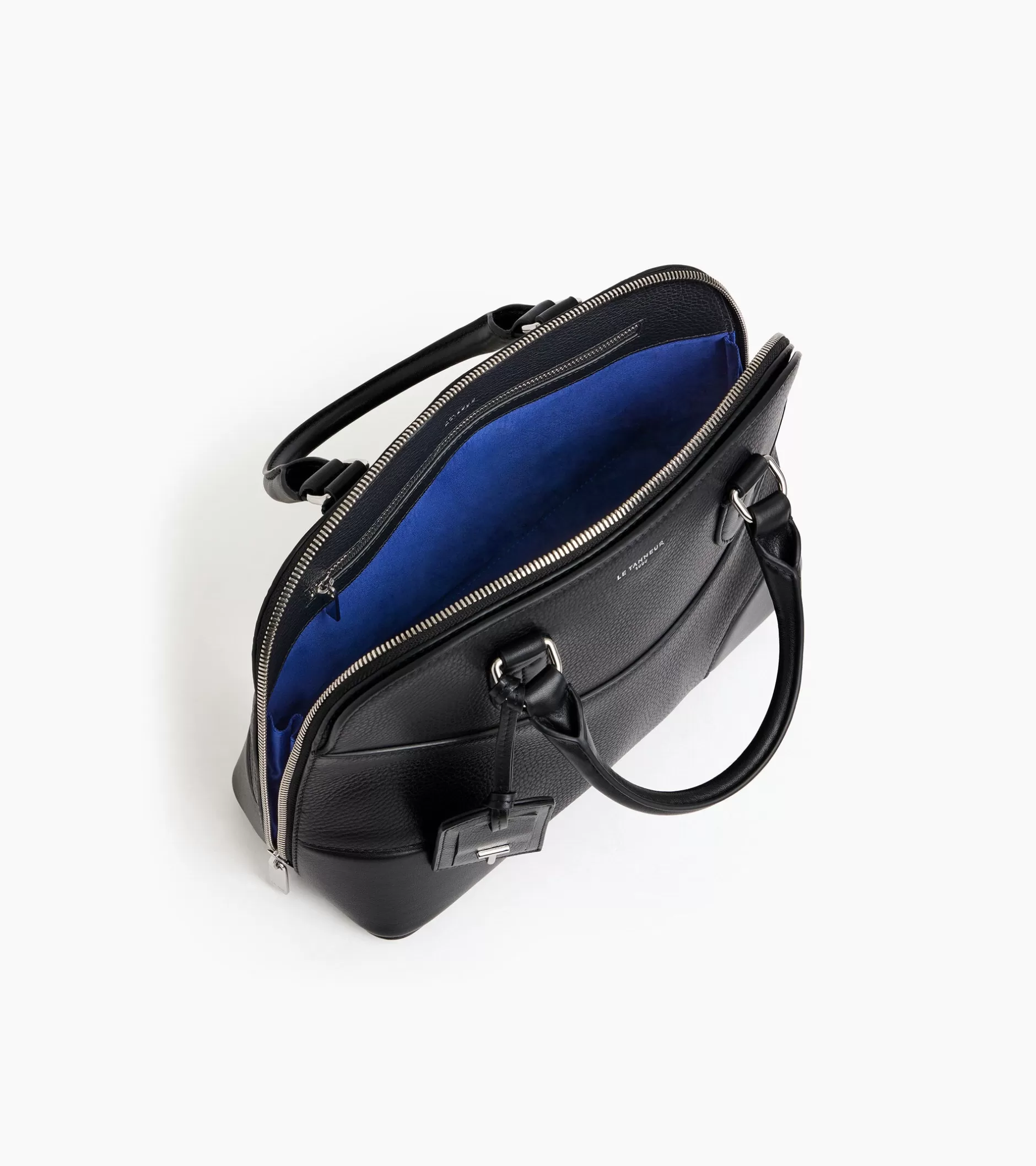 Femme Le Tanneur Sac à main moyen modèle Romy en cuir grainé et lisse - Black