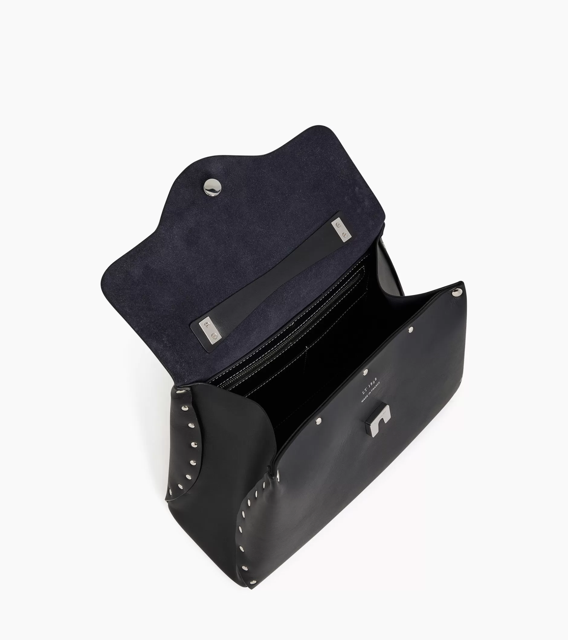 Femme Le Tanneur Sac à main moyen modèle Sans Couture en cuir lisse - Black