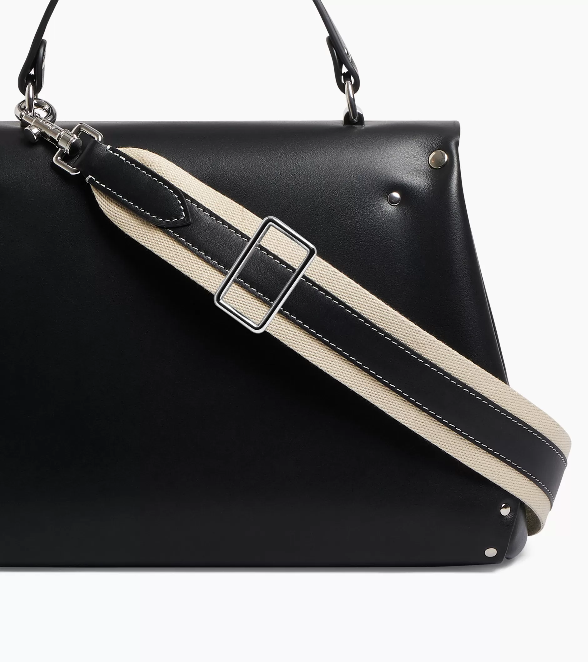 Femme Le Tanneur Sac à main moyen modèle Sans Couture en cuir lisse - Black