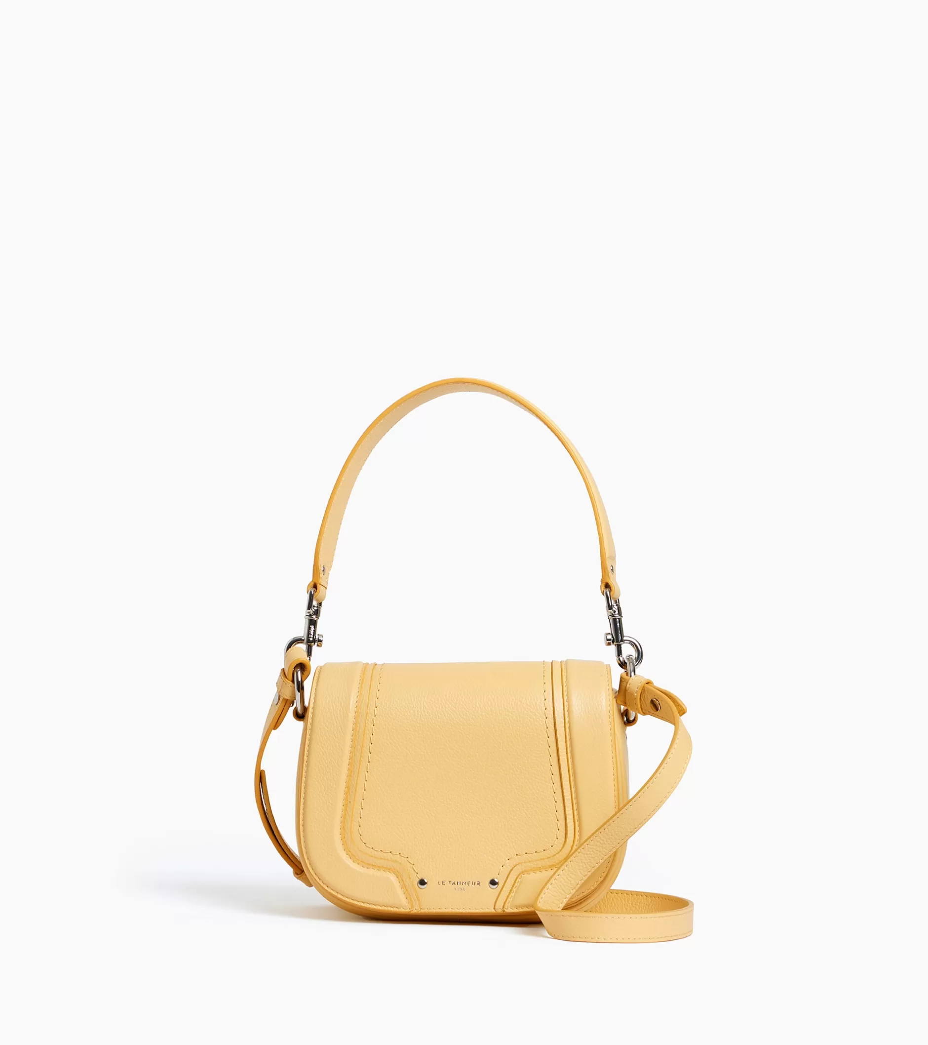 Femme Le Tanneur Sac bandoulière moyen modèle Ella en cuir grainé - AURORE