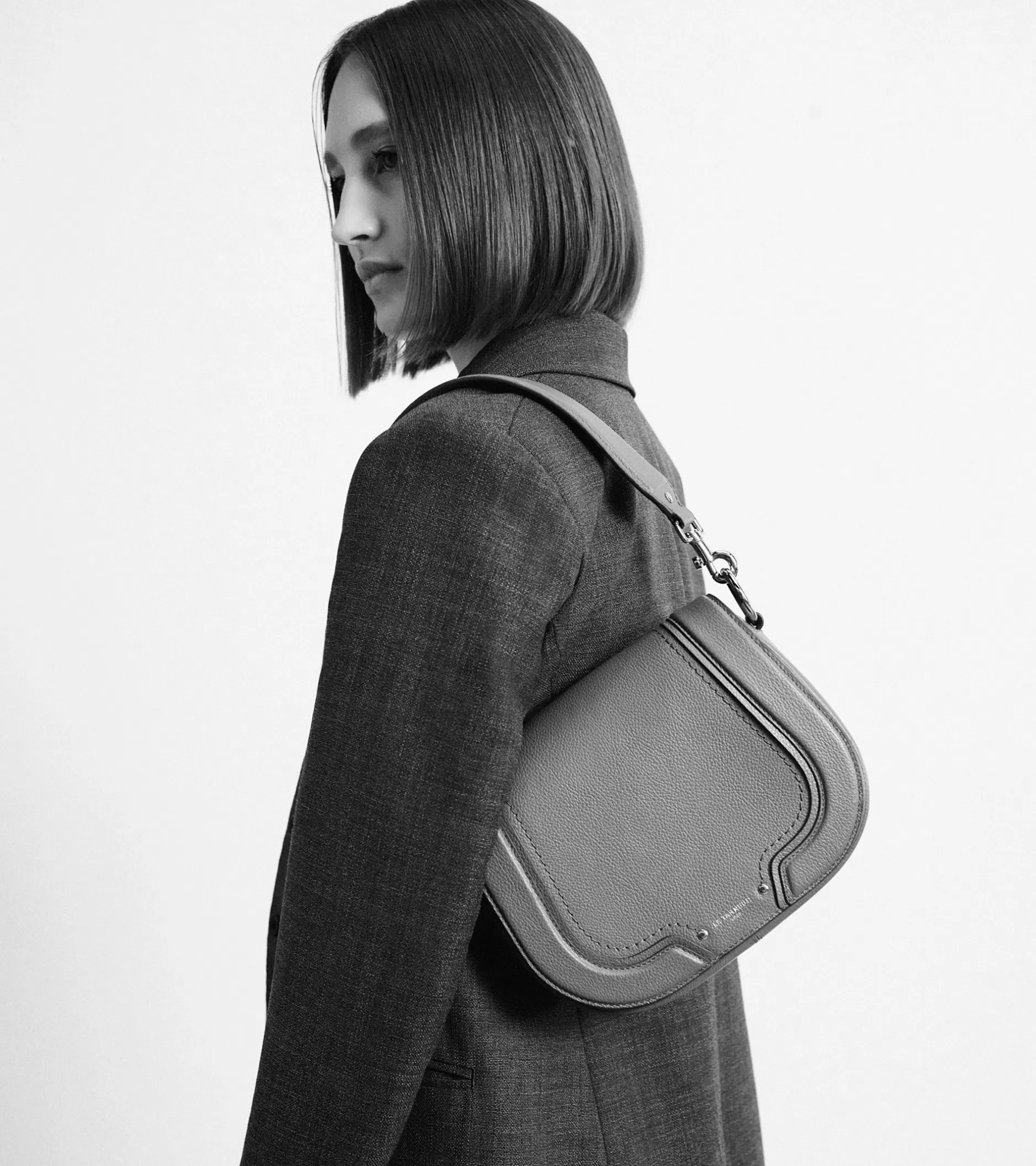 Femme Le Tanneur Sac bandoulière moyen modèle Ella en cuir grainé - AURORE