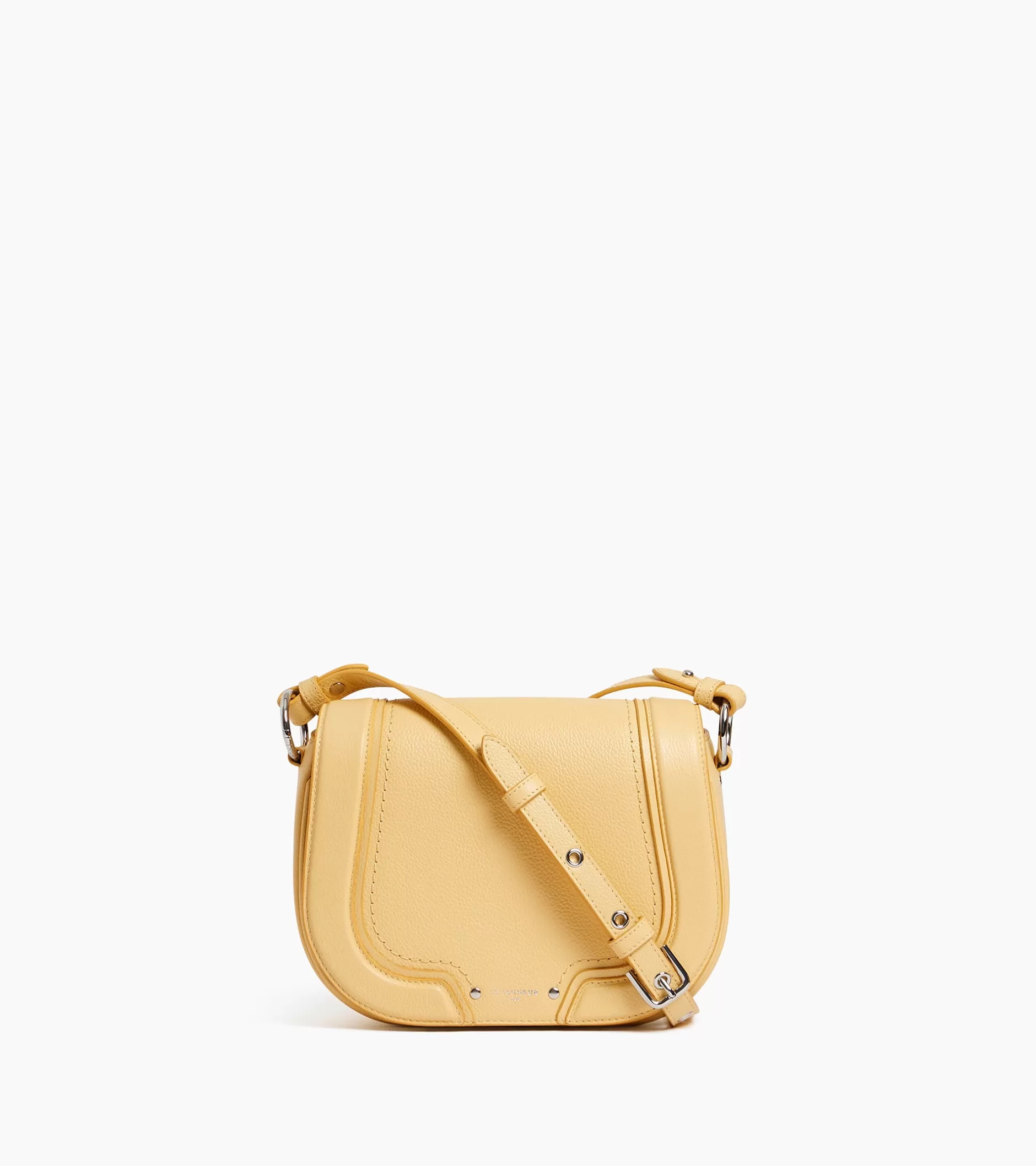 Femme Le Tanneur Sac bandoulière moyen modèle Ella en cuir grainé - AURORE