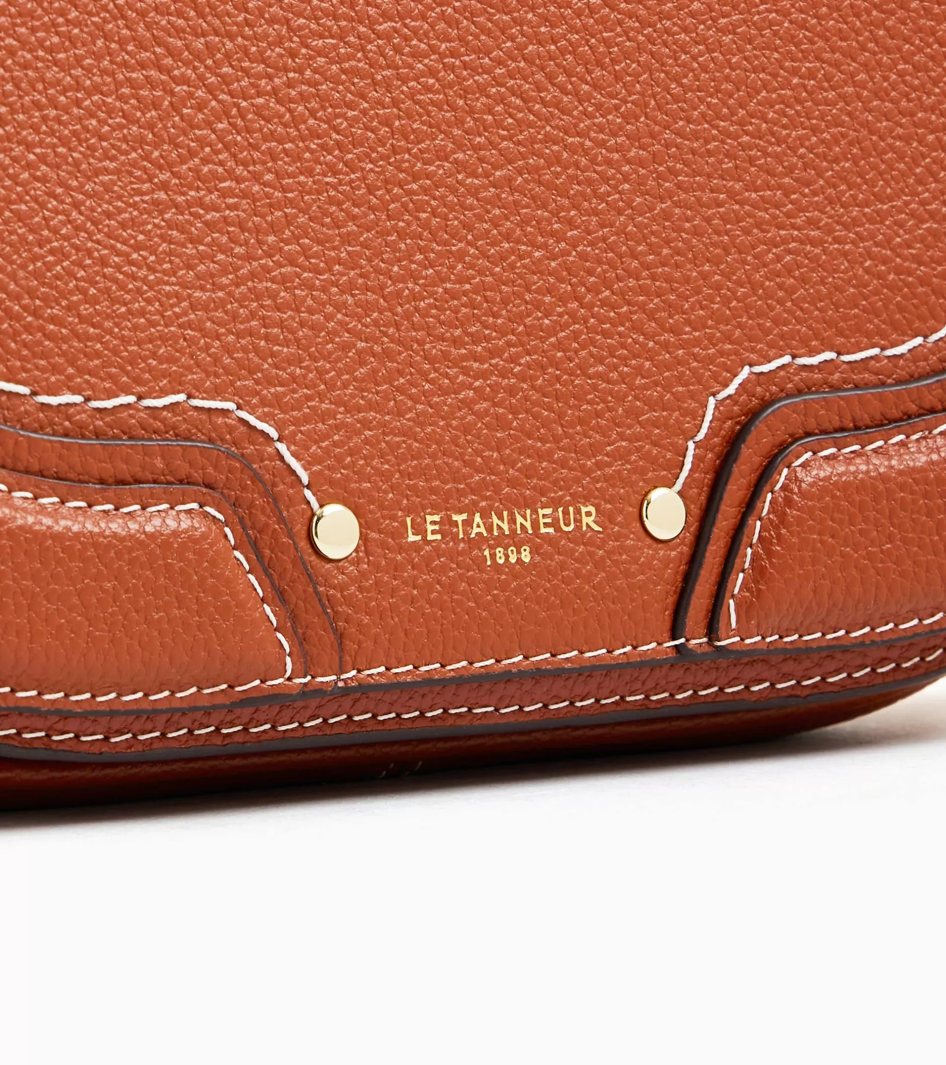Femme Le Tanneur Sac bandoulière moyen modèle Ella en cuir grainé - Mahogany Brown