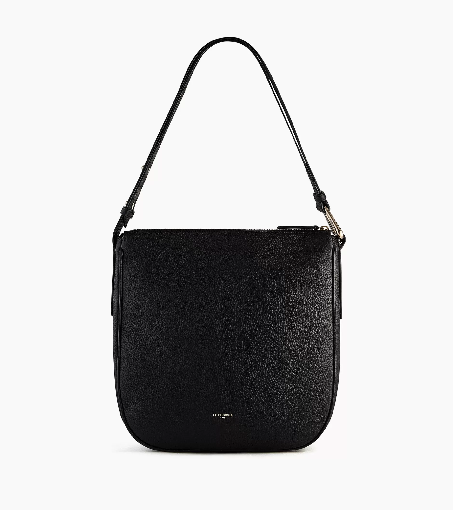 Femme Le Tanneur Sac bandoulière moyen modèle Madeleine en cuir grainé - Black