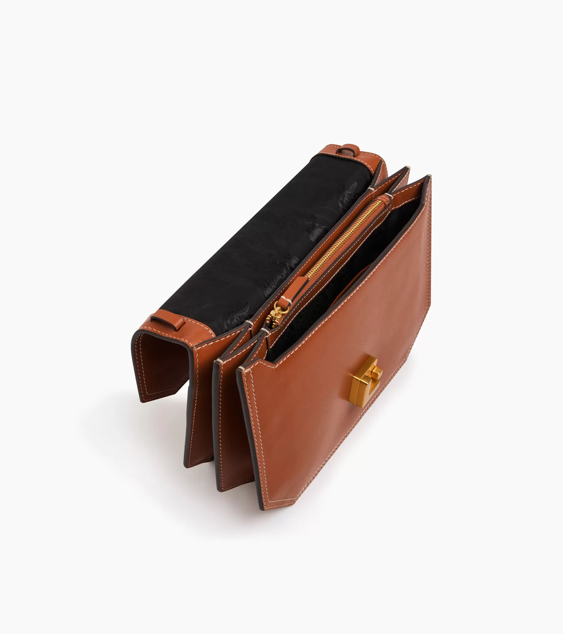 Femme Le Tanneur Sac bandoulière moyen modèle Rose en cuir lisse - Brown Tan