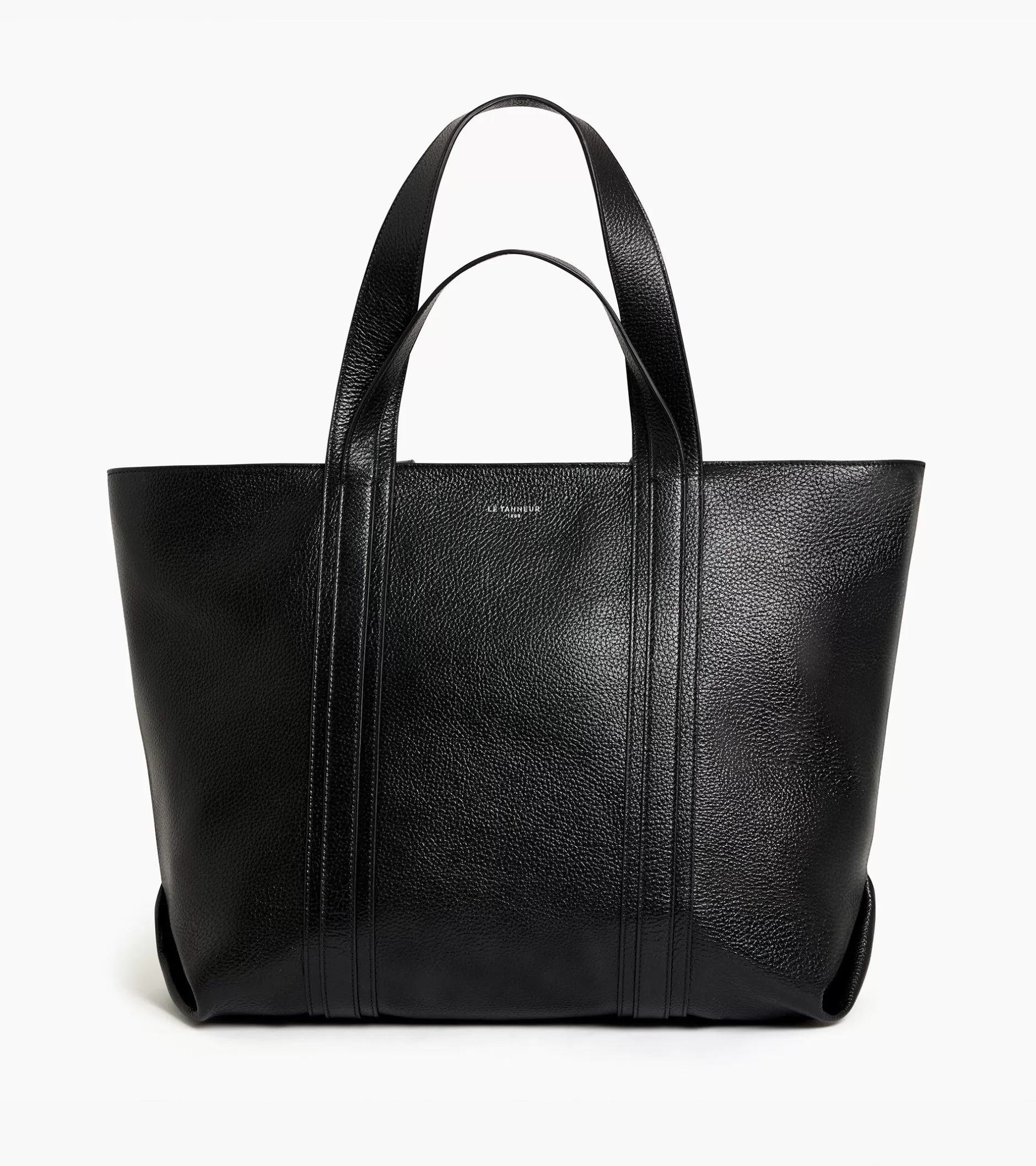 Femme Le Tanneur Sac cabas Grâce en cuir grainé - Black