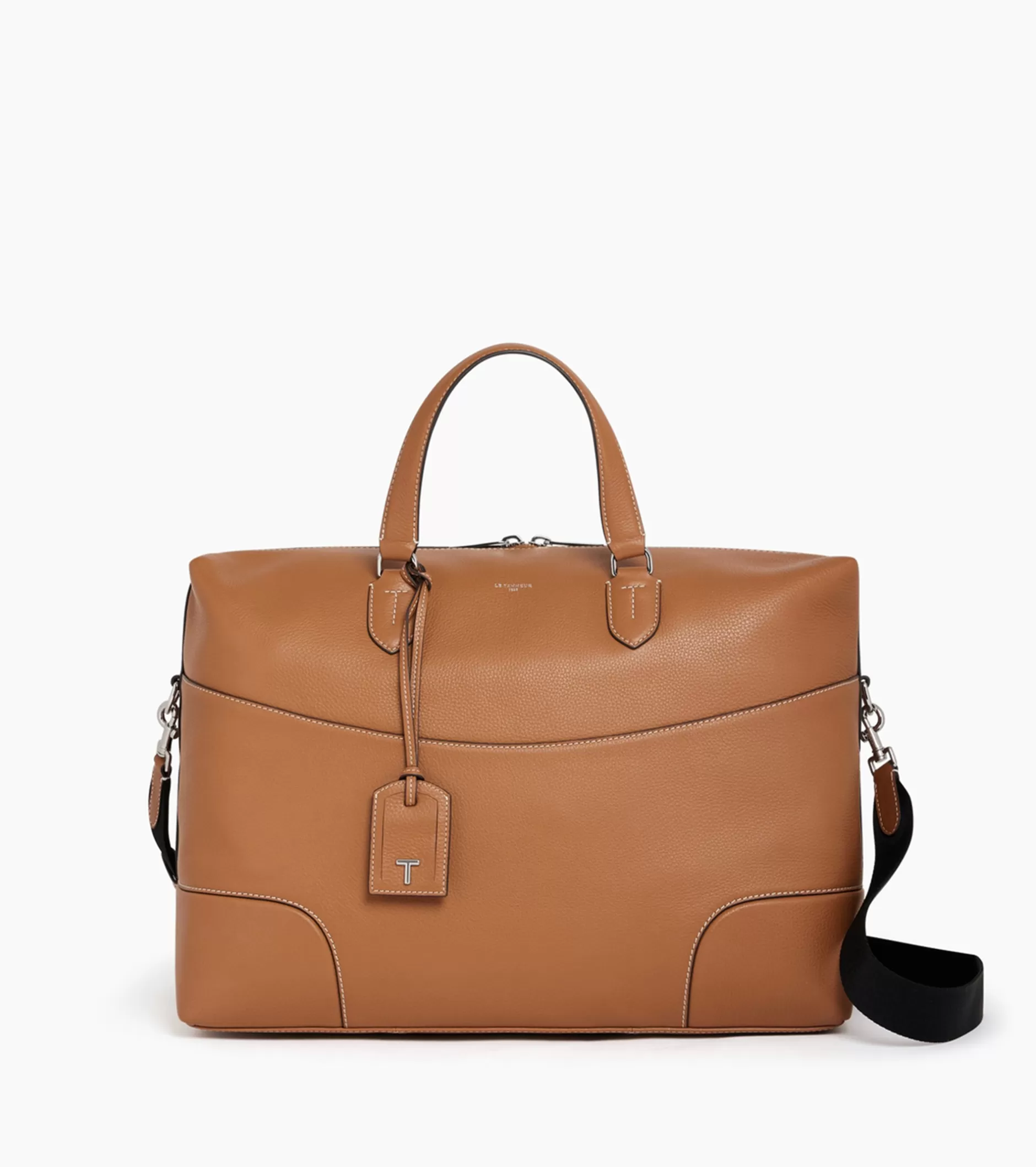 Femme Le Tanneur Sac de voyage 24h Romy en cuir grainé - Brown Tan