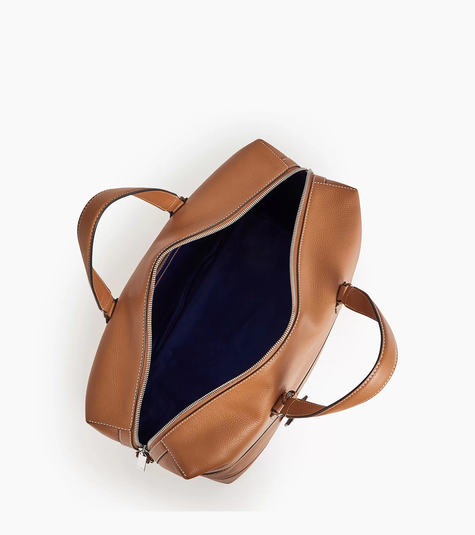 Femme Le Tanneur Sac de voyage 24h Romy en cuir grainé - Brown Tan