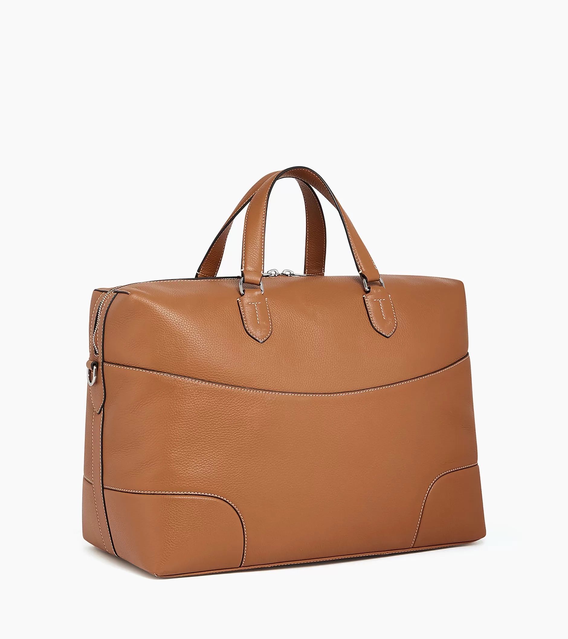 Femme Le Tanneur Sac de voyage 24h Romy en cuir grainé - Brown Tan