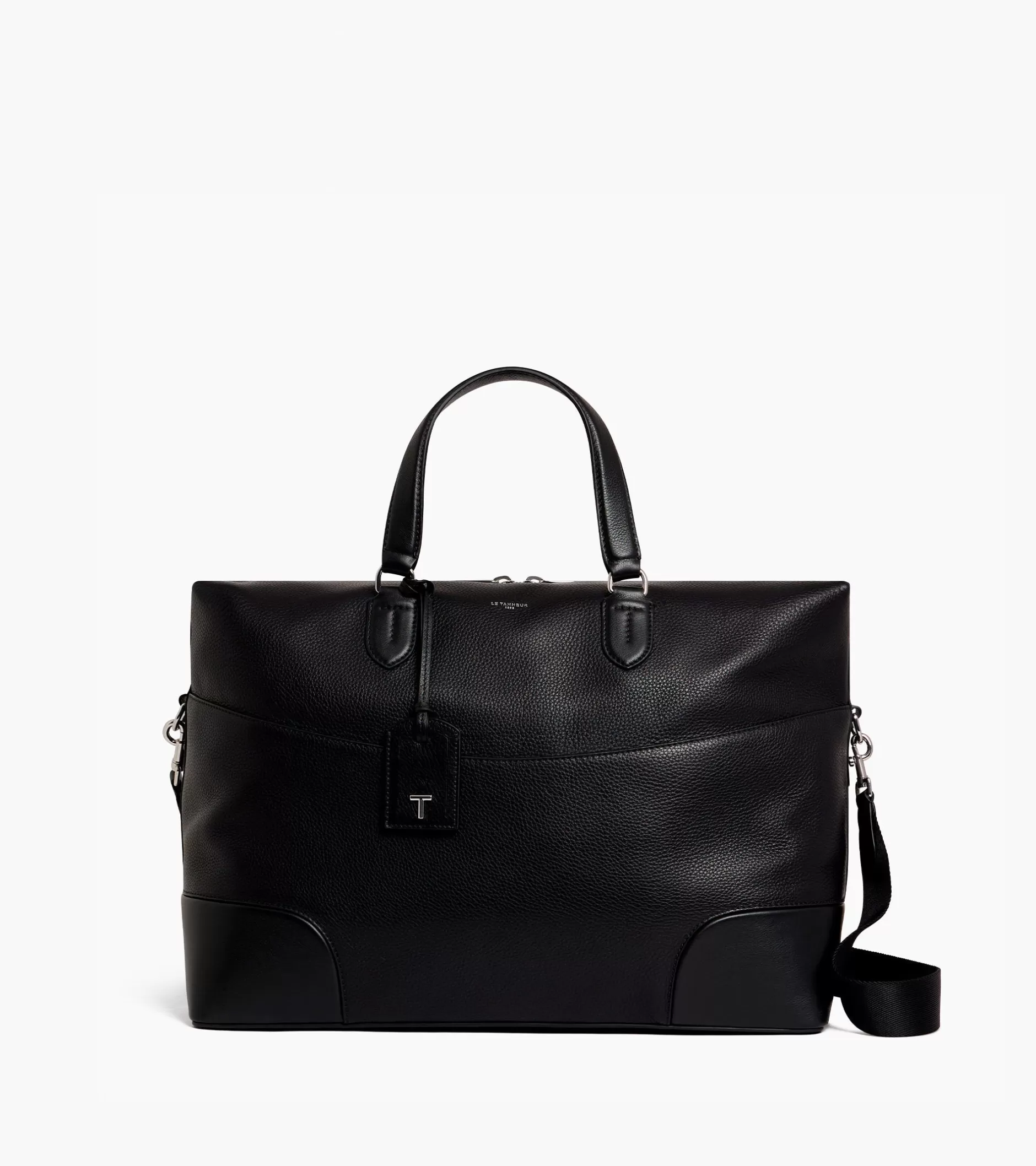 Femme Le Tanneur Sac de voyage 24h Romy en cuir grainé et lisse - Black