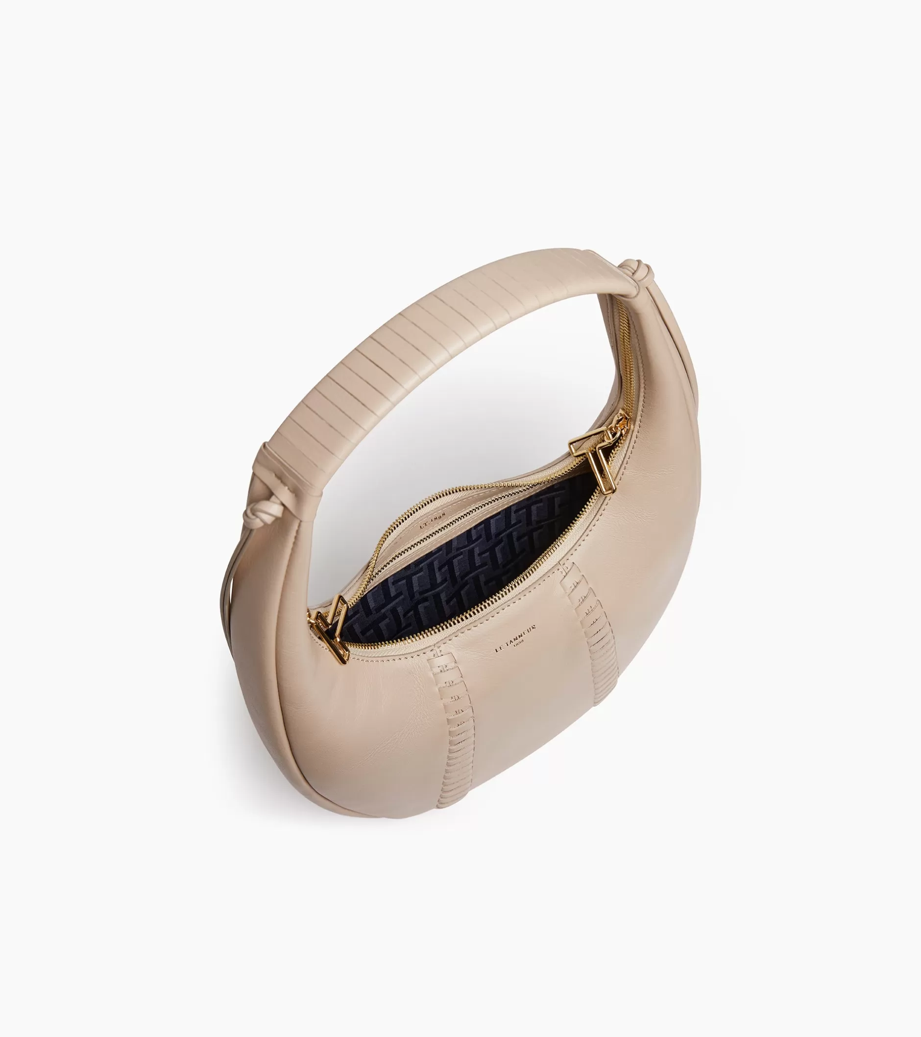 Femme Le Tanneur Sac hobo petit modèle Juliette en cuir lisse lacé - GREGE 1