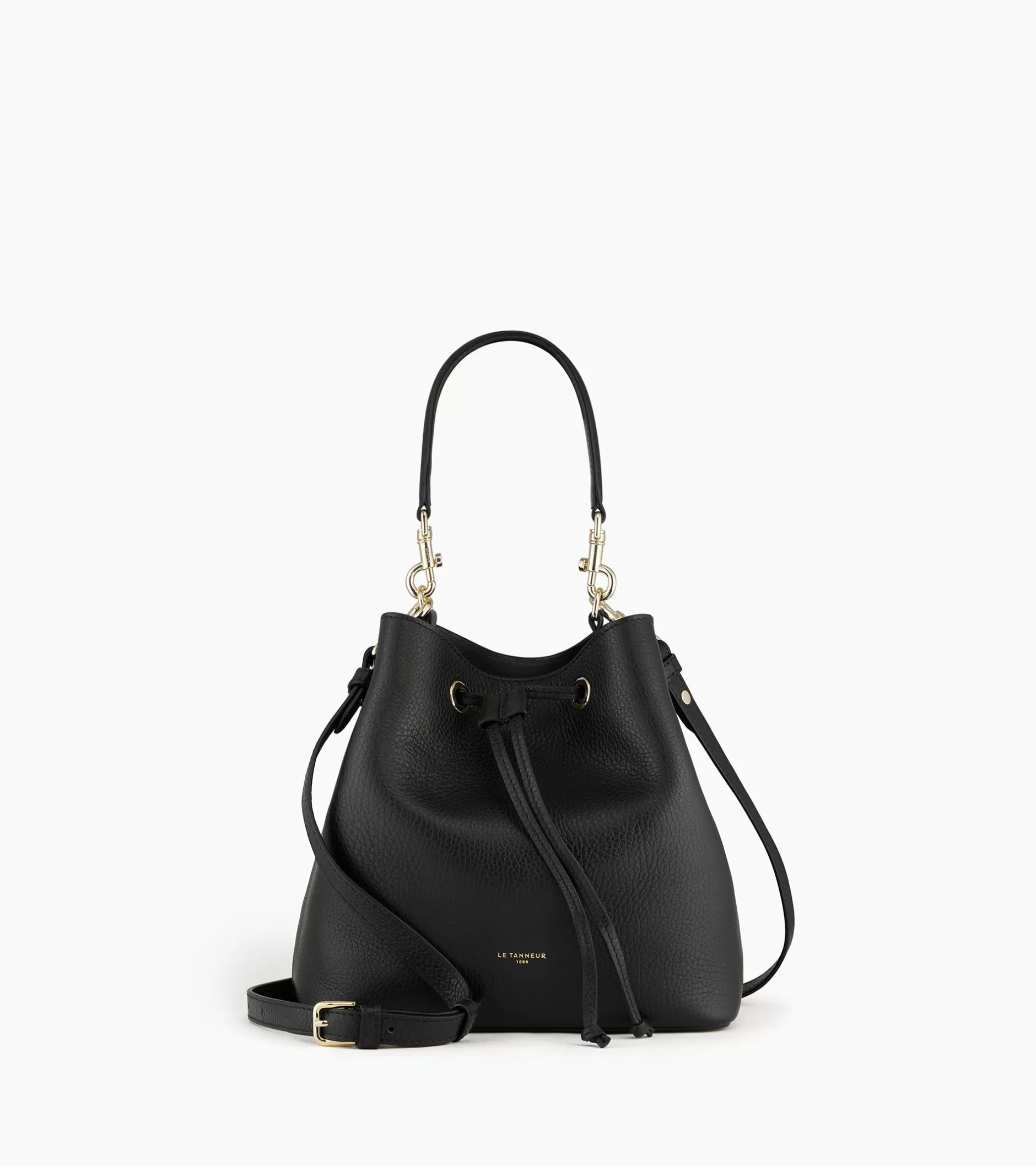 Femme Le Tanneur Sac seau Louise en cuir grainé - Black Le Bleu