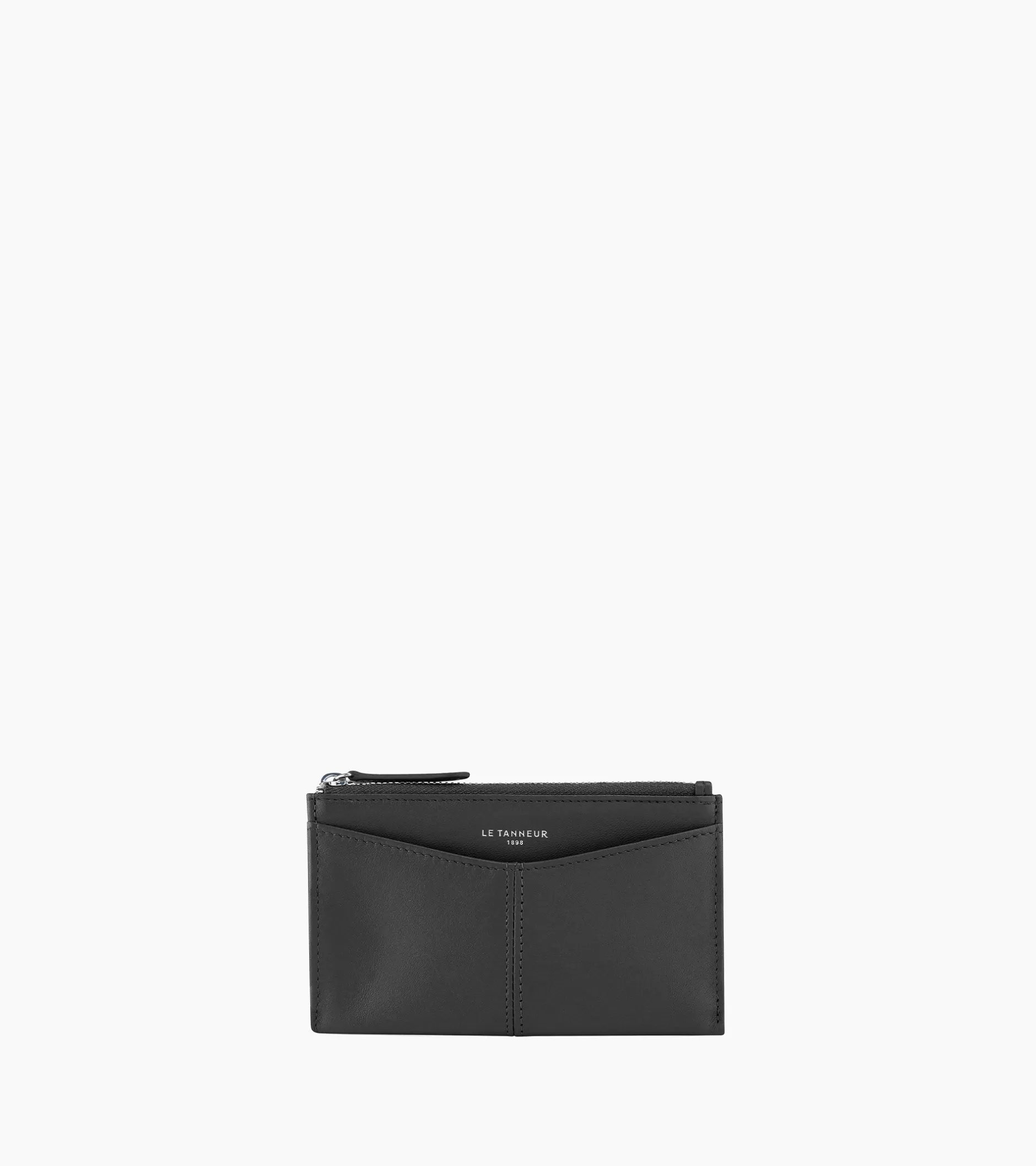 Femme Le Tanneur Étui clés zippé Charlotte en cuir lisse - Black